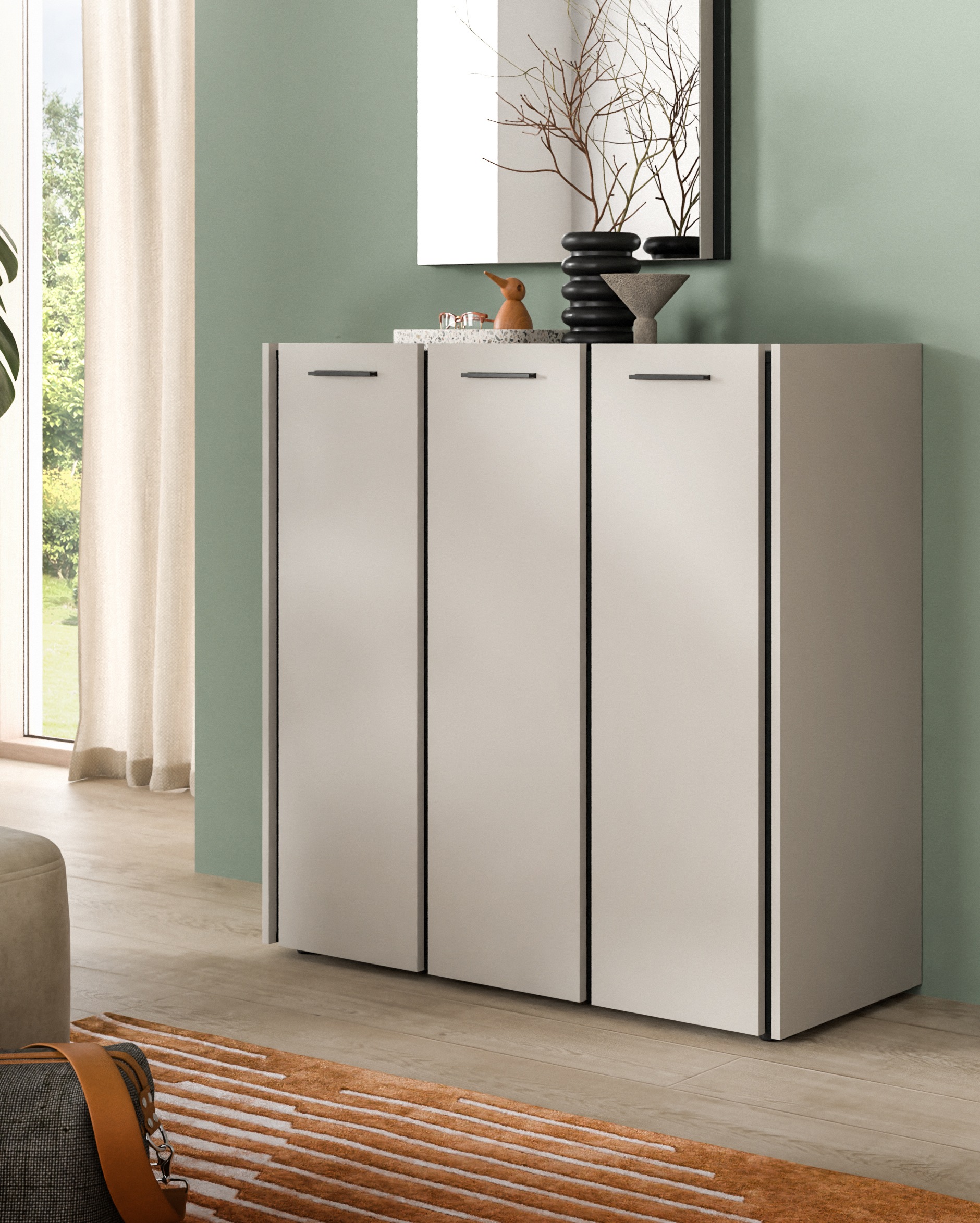 Home affaire Schuhkommode "RAK, Breite 113 cm, viel Stauraum, 2 Türen, 18 F günstig online kaufen