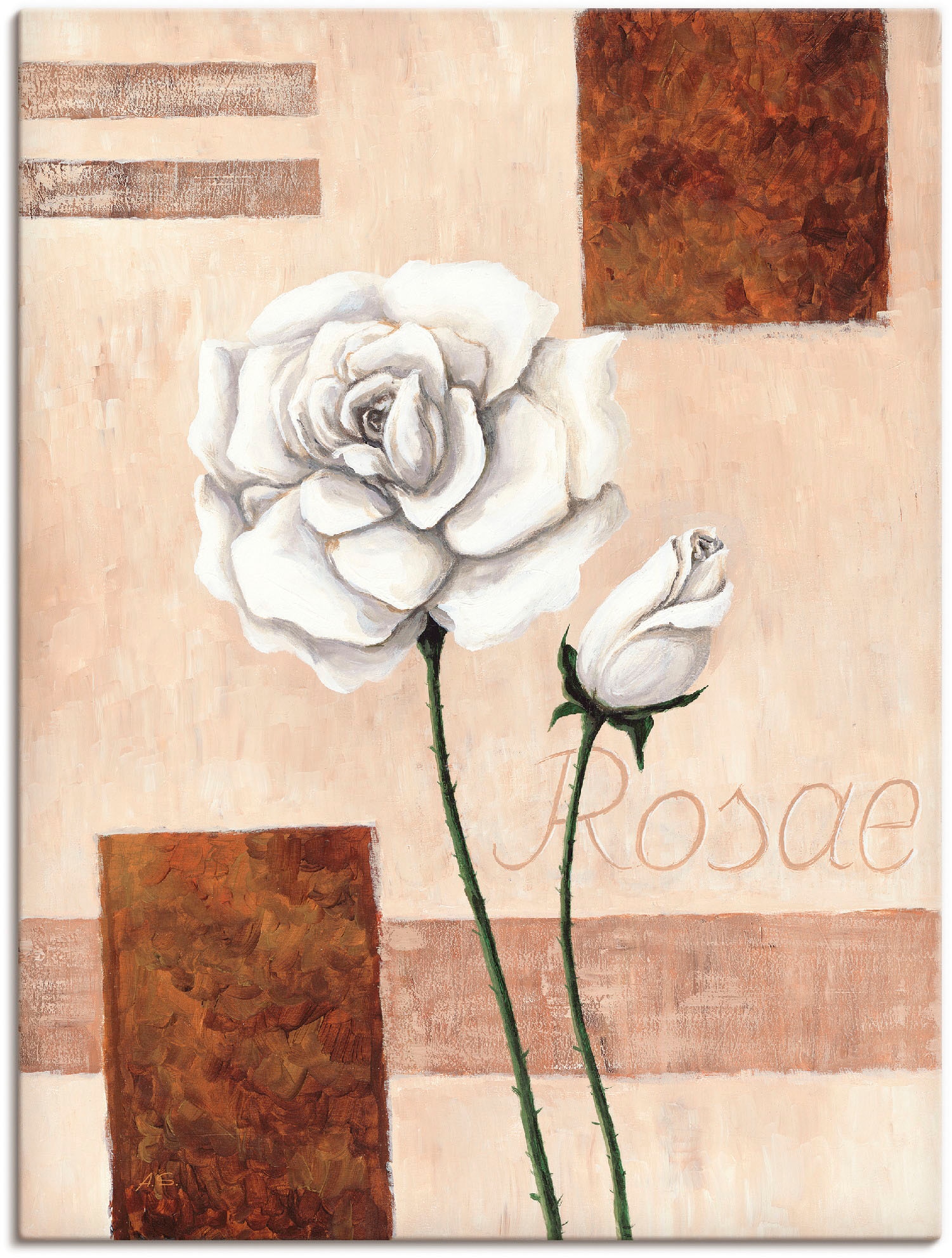 Wandbild »Rosae Artland Größen versch. in kaufen Leinwandbild, (1 oder St.), - Rosen«, BAUR | als Alubild, Wandaufkleber Blumenbilder, Poster