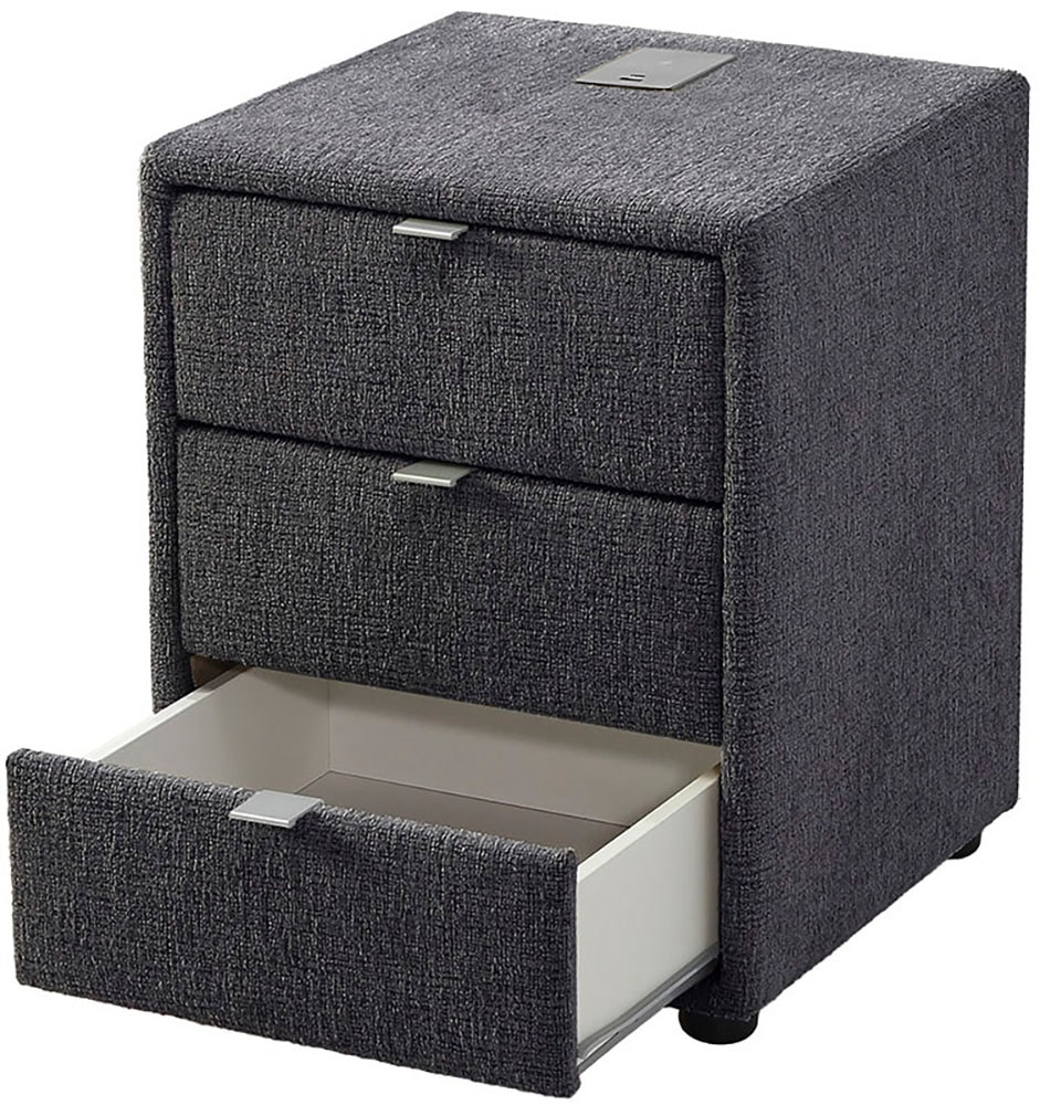 Jockenhöfer Gruppe Nachtkonsole »Lissy mit 3 Schubladen« mit induktiver Ladeeinheit und zusätzlich USB-A und USB-C Ladeports