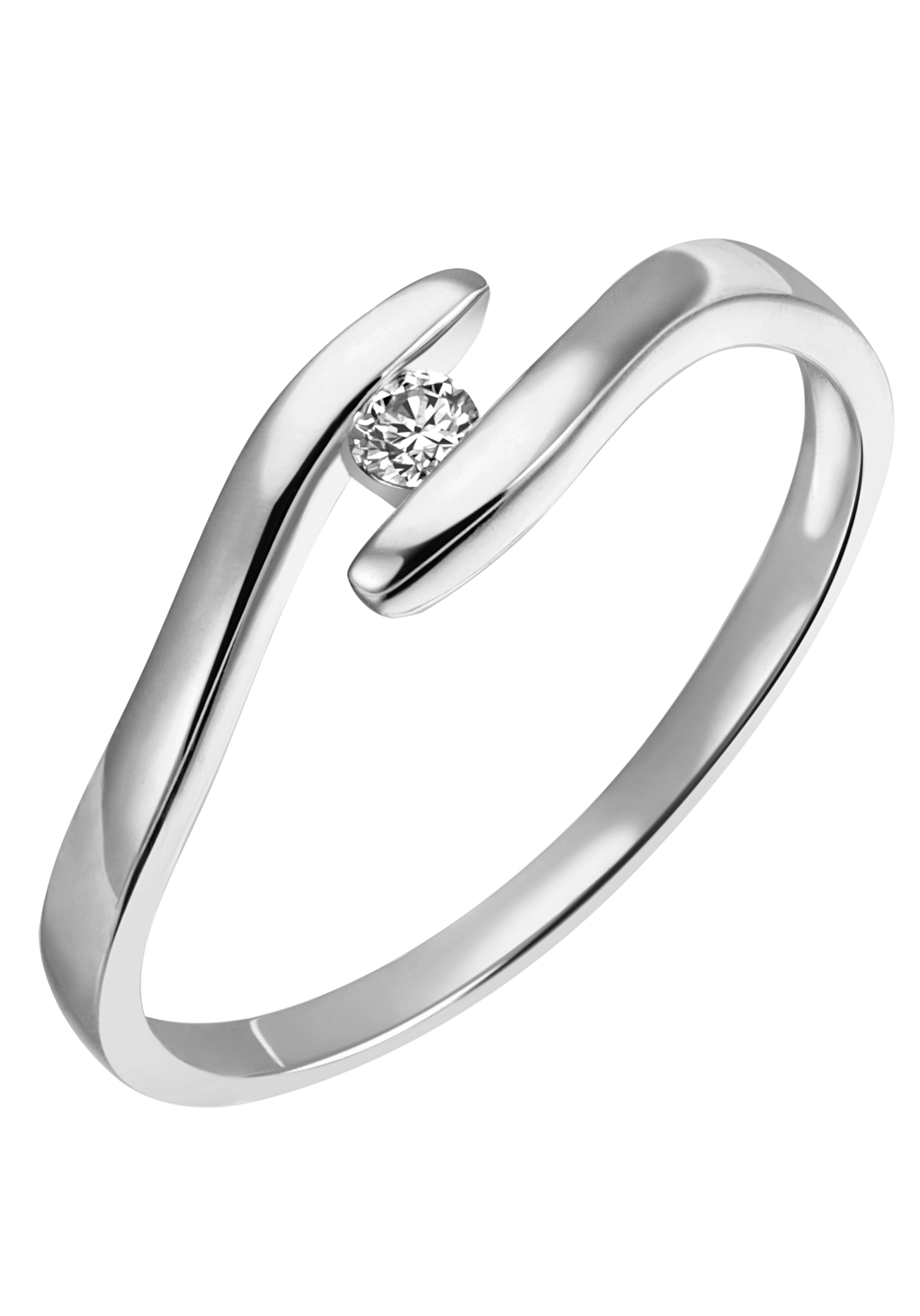 Firetti Diamantring »Schmuck Geschenk Gold 375 Damenring Verlobungsring Goldring Solitär«, mit Brillant