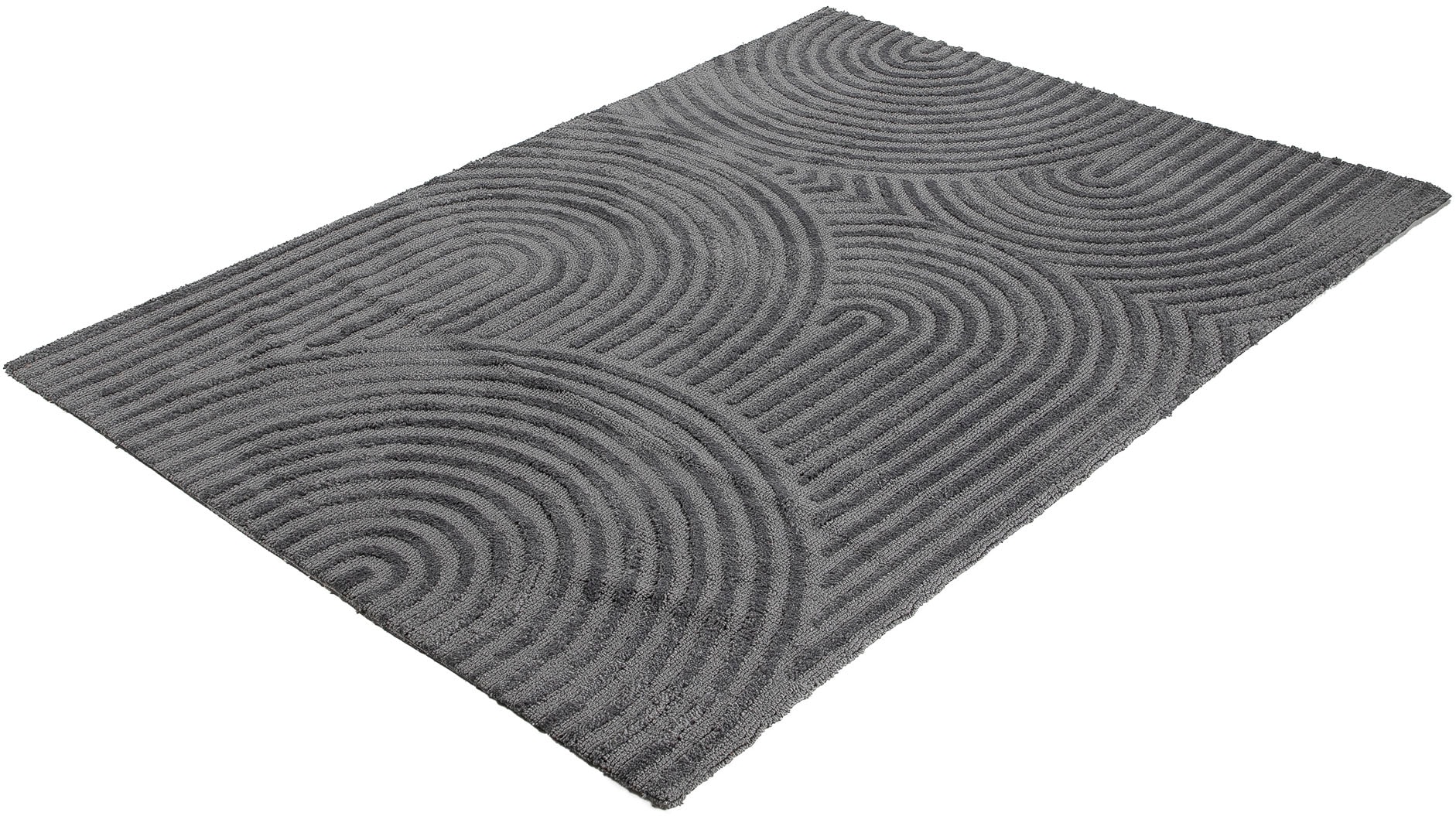 carpetfine Teppich »Holly Zen 1«, rechteckig, 12 mm Höhe, Hoch-Tief-Effekt, geometrisch, Zeitloses Design, dekoratives Highlight