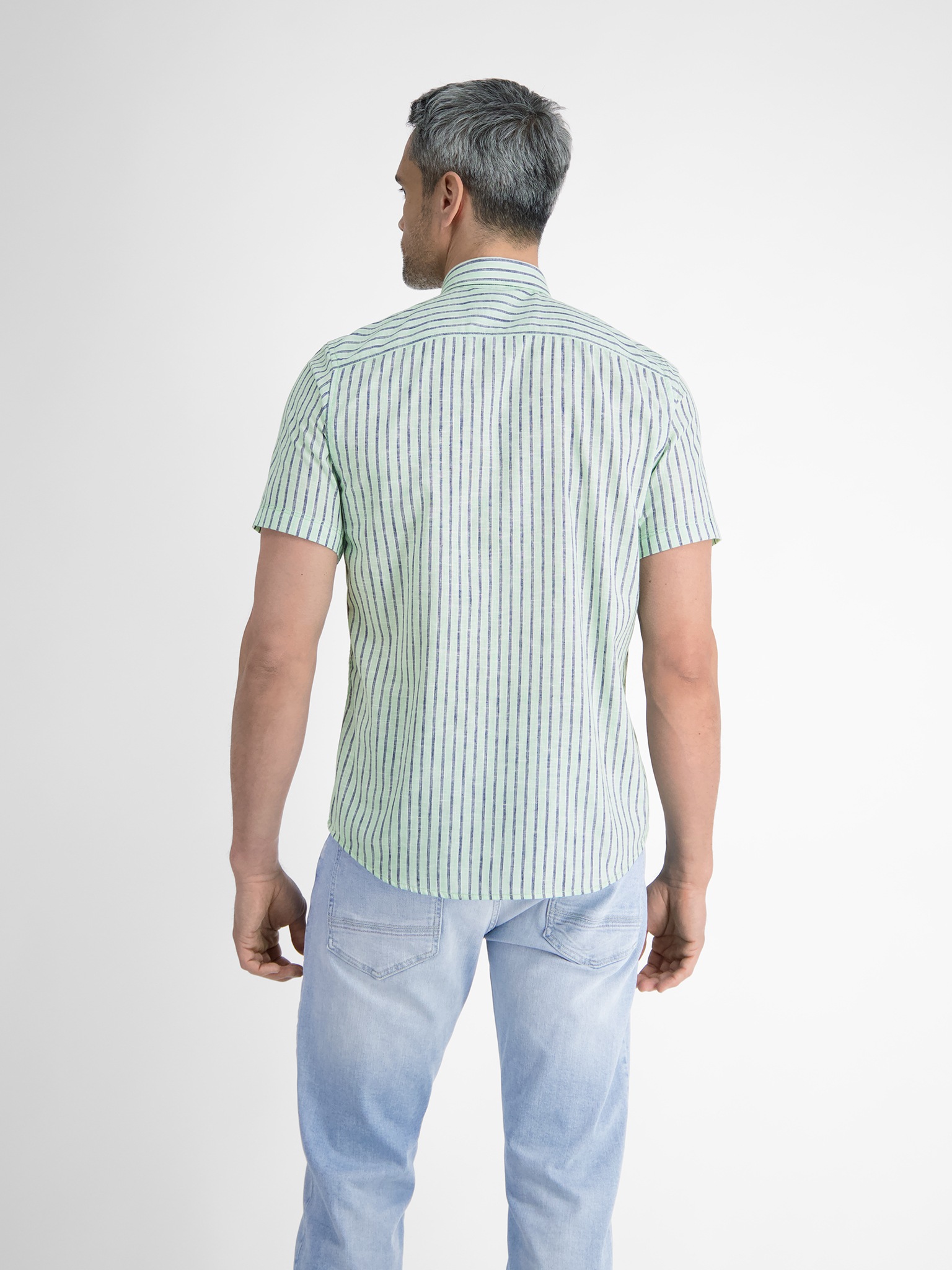 LERROS Kurzarmhemd "LERROS Gestreiftes Herren Sommerhemd" günstig online kaufen