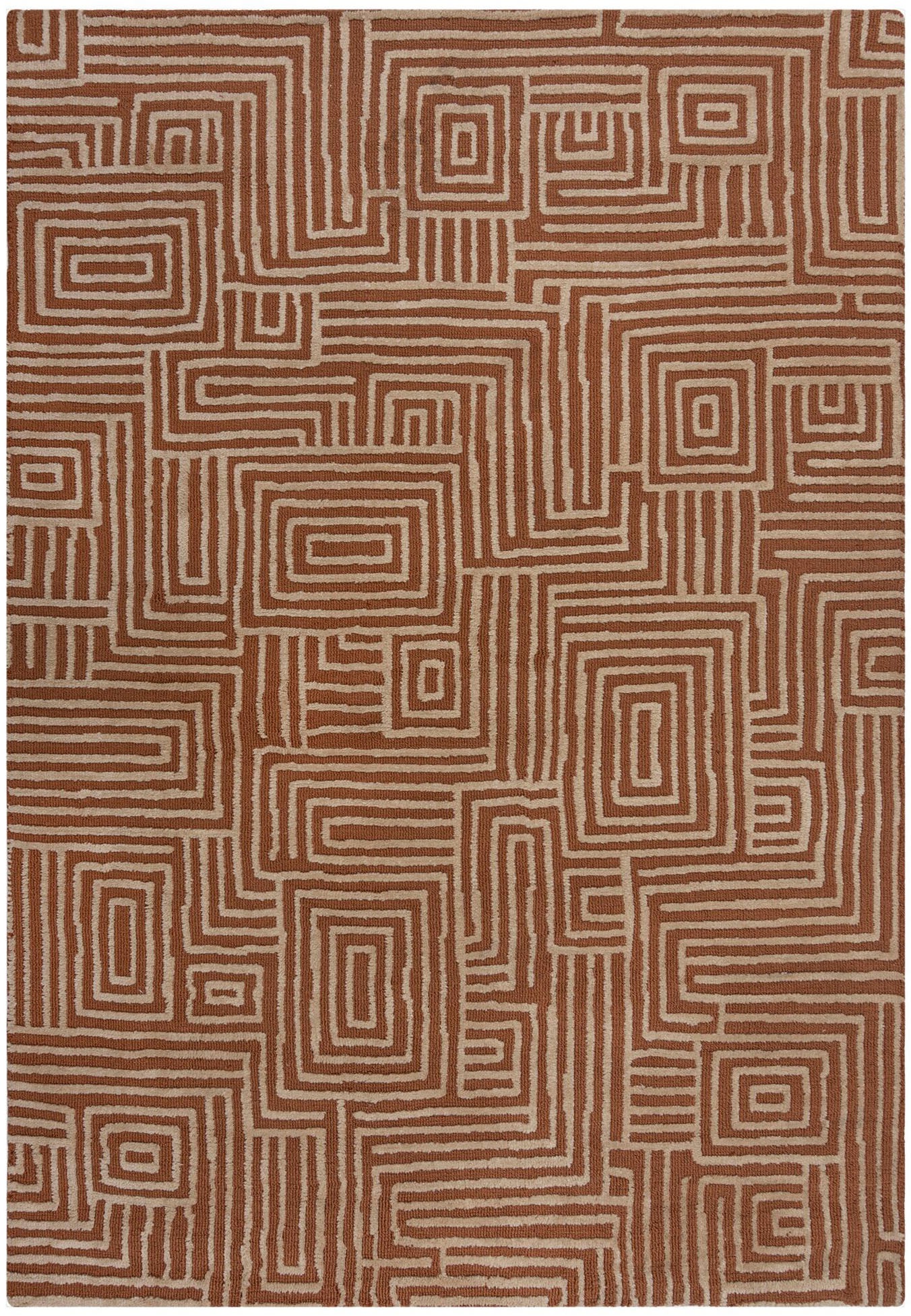FLAIR RUGS Teppich "Kylo" rechteckig 12 Höhe Hoch-niedriger Flor in Wolle-O günstig online kaufen
