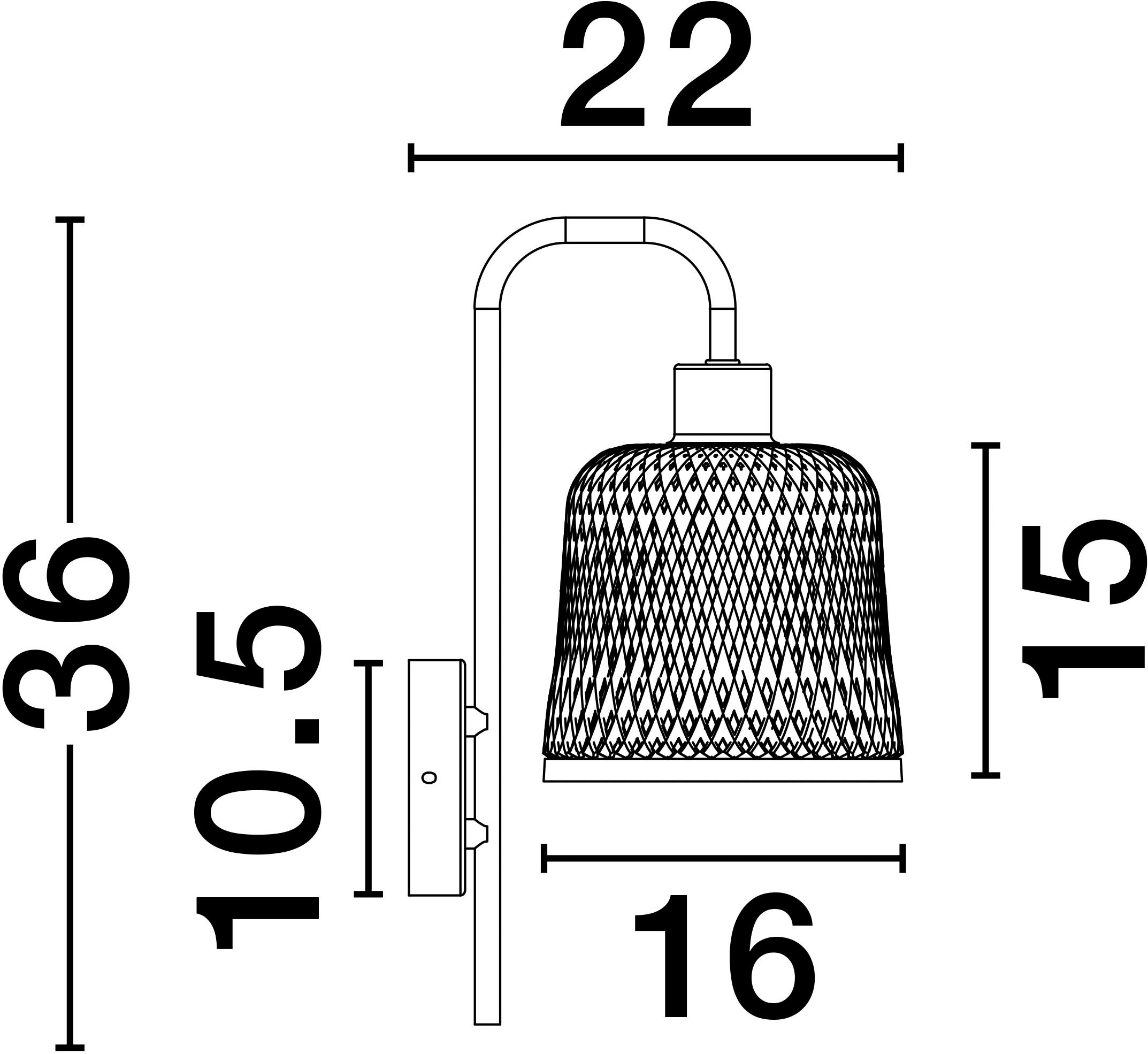 Nova Luce Wandleuchte »INTRA«, 1 flammig