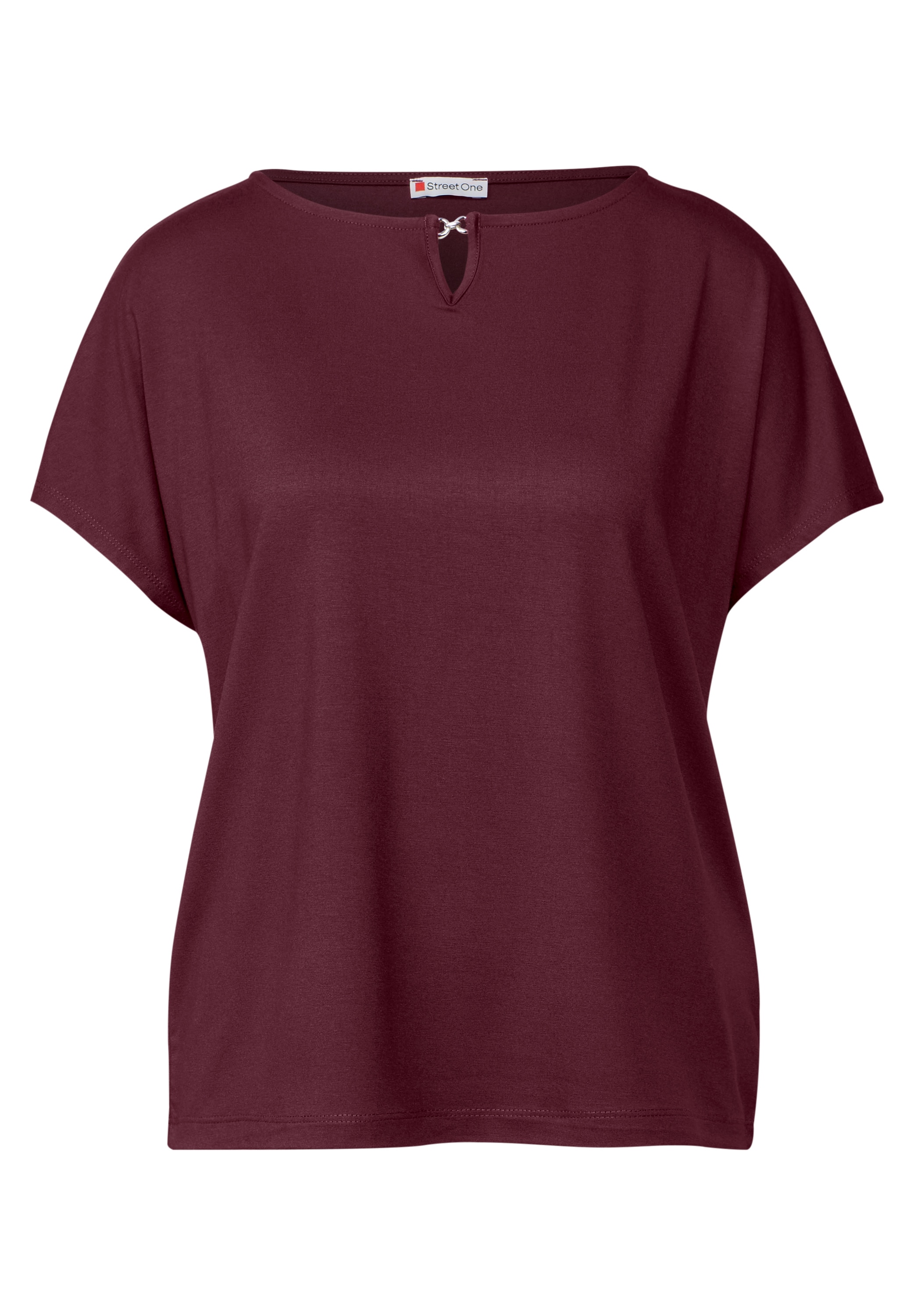 STREET ONE T-Shirt, mit Materialmix