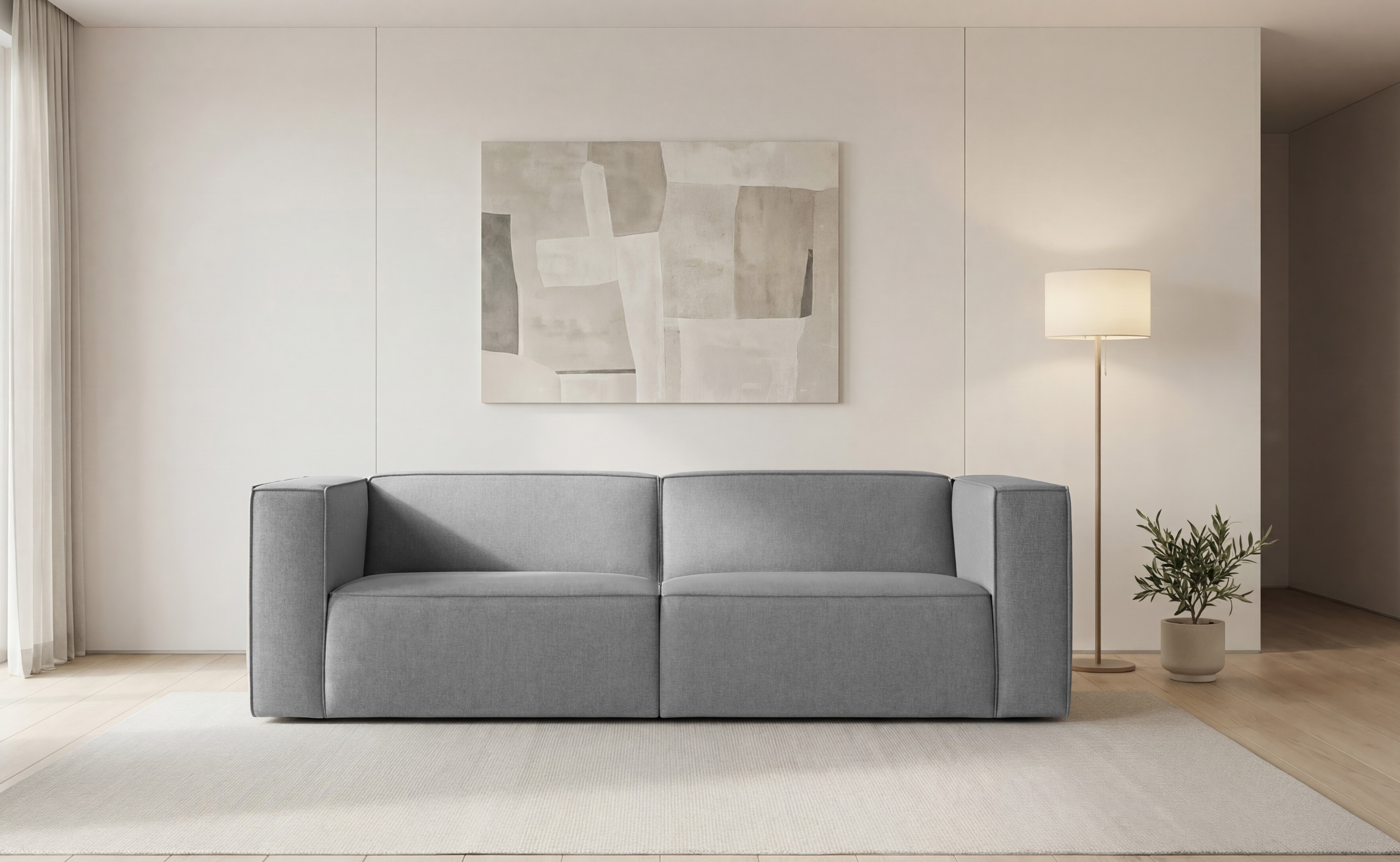 OTTO home 3-Sitzer "Dalby" extra tiefe Sitzfläche, mit Kedernaht, angenehmer Sitzkomfort