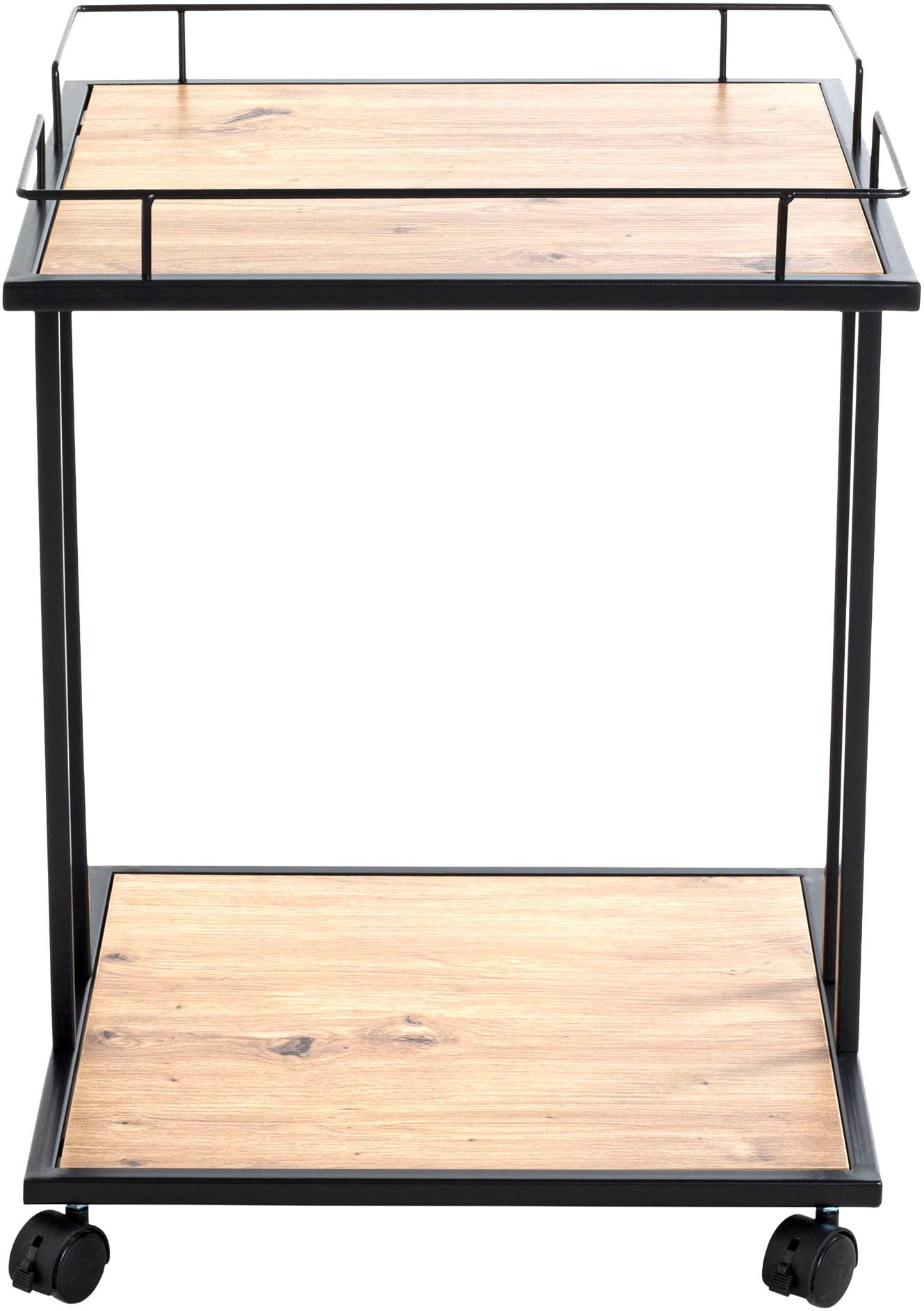 HAKU Beistelltisch »Rollwagen, Trolley« 1 Stk. tlg. quadratisch - aus MDF Braun B/T/H 45/45/60 cm