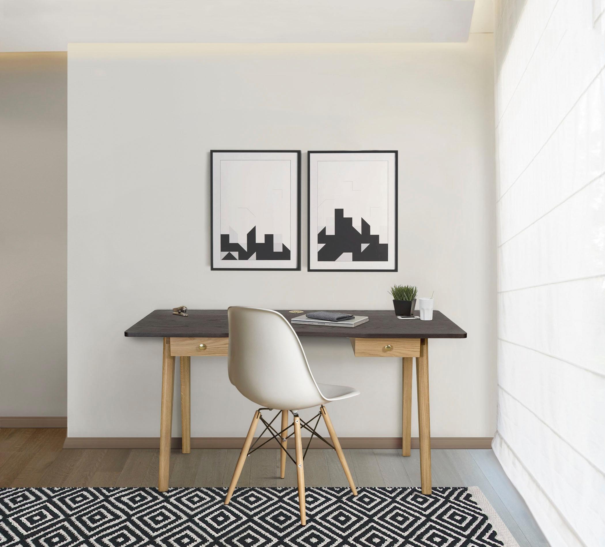 Woodman Schreibtisch "Peer", im skandinavian Design, Tischbeine aus massive günstig online kaufen