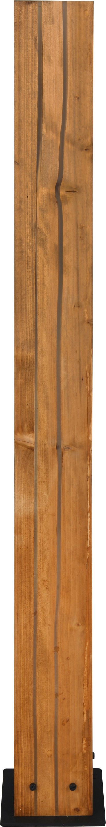 TRIO Leuchten Stehlampe »KARUNI, Stehleuchte aus Metall + Holz naturbelassen, indirektes Licht« E27 1 Stk. warmweiß - kaltweiß exkl 3x E27 max 10W, Höhe 121 cm Holz Stehleuchte Wohnzimmer