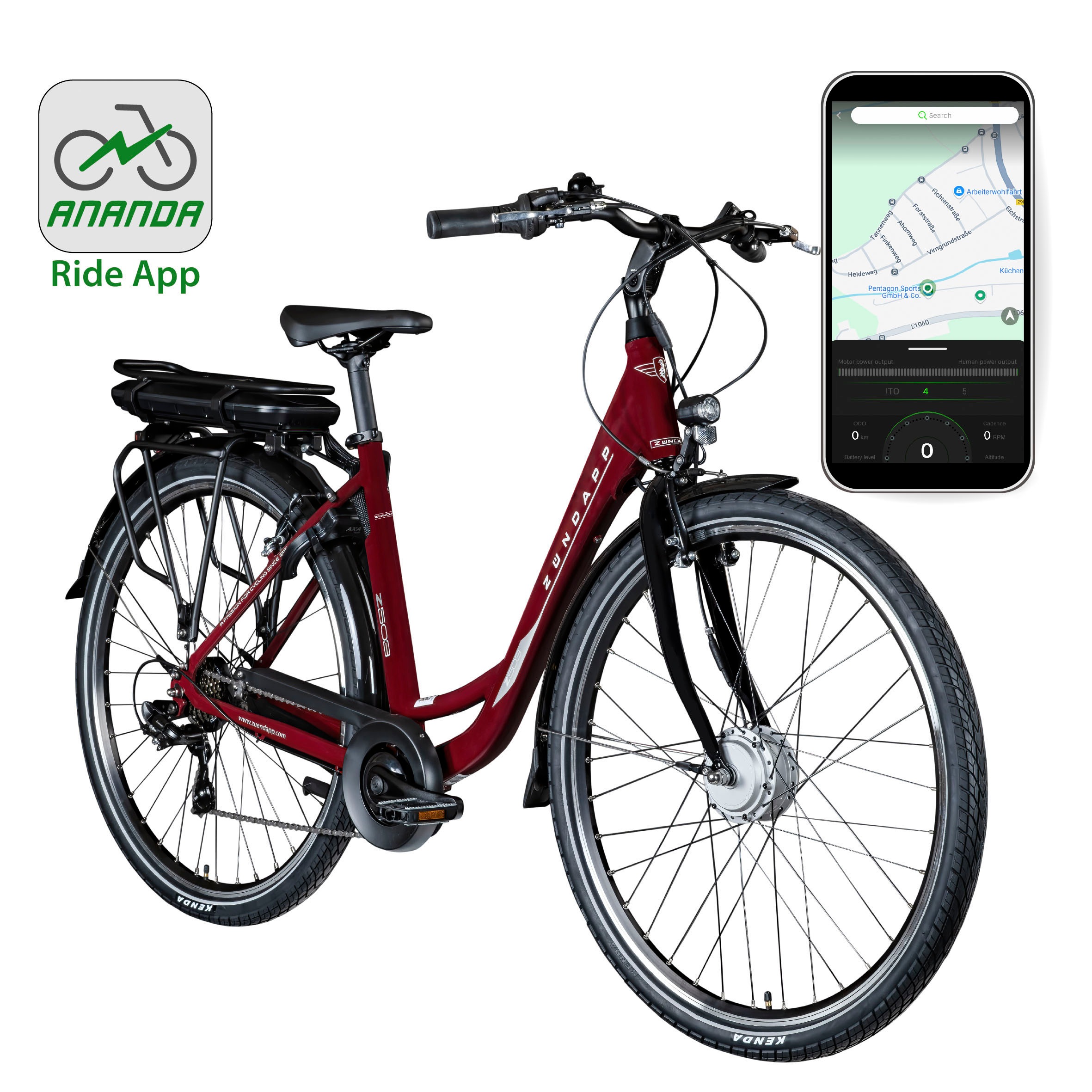 Zündapp "Z503" 7 Gang Shimano Tourney Schaltwerk Kettenschaltung Frontmotor 240 W Pedelec, Elektrofahrrad für Damen und Herren