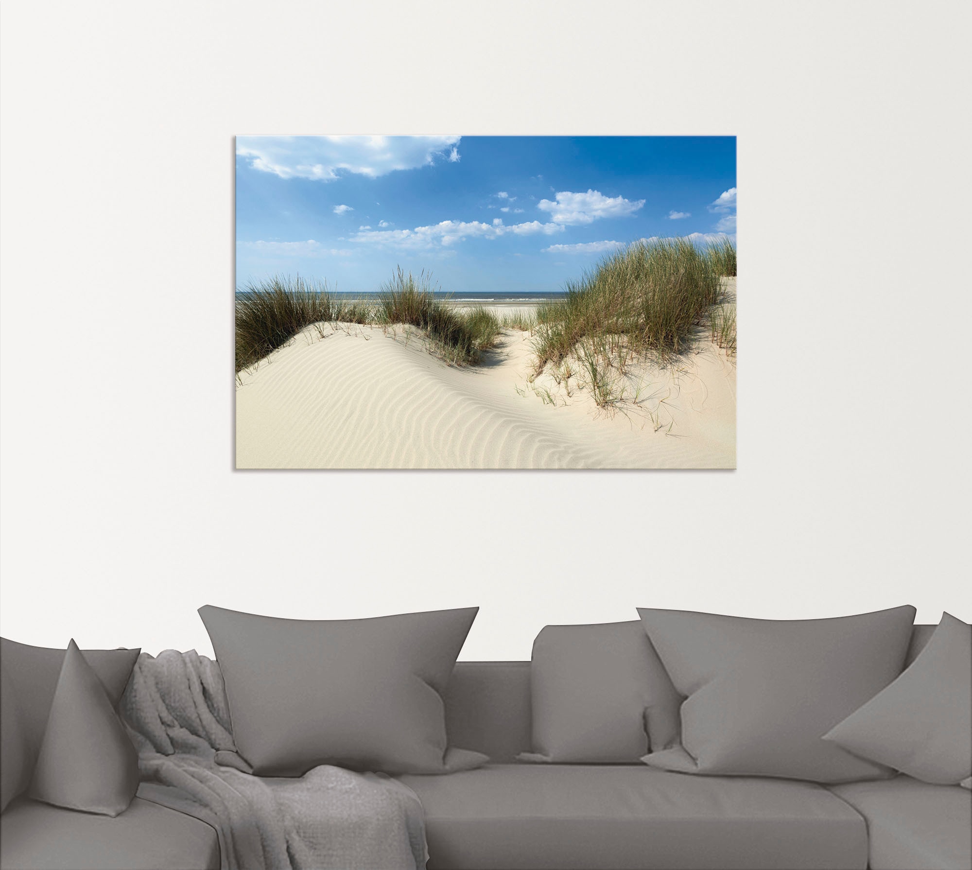 Artland Wandbild »Düne mit Meeresblick«, Strand, (1 St.), als Alubild, Outdoorbild, Leinwandbild, Poster in verschied. Größen