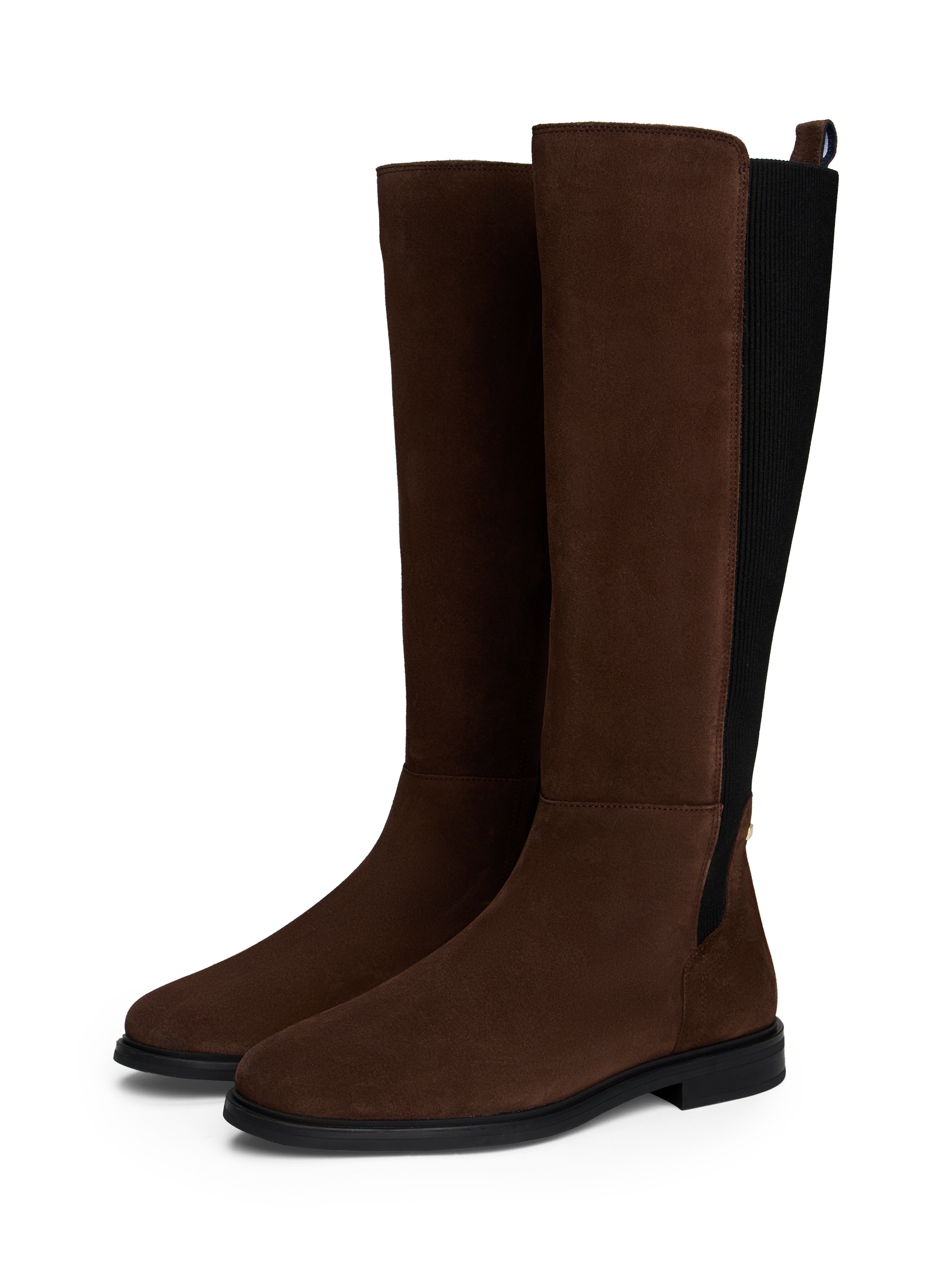 Tommy Hilfiger Stiefel "FLAG SUEDE LONG BOOT", Langschaftstiefel, Reißversc günstig online kaufen