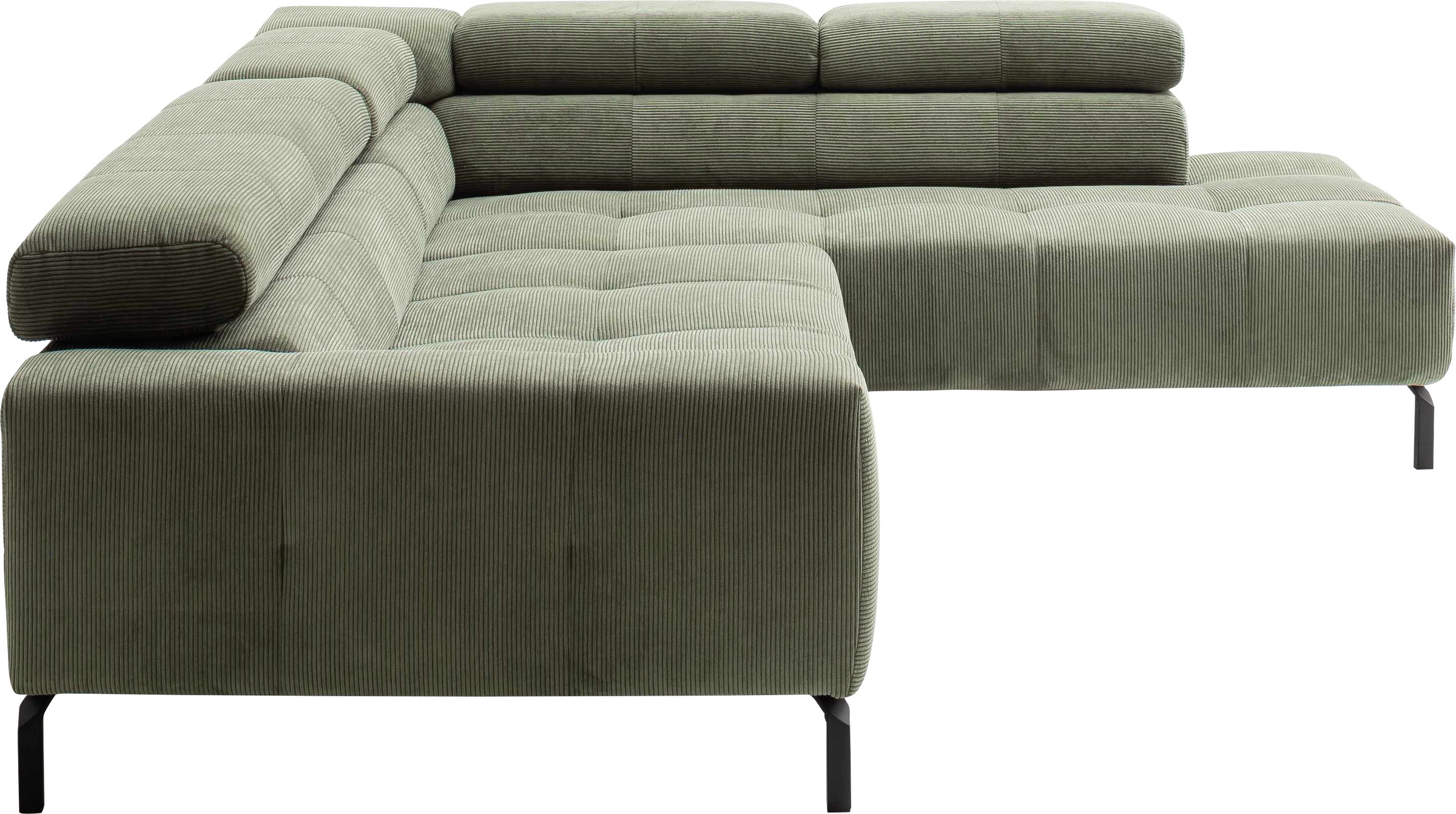 Places of Style Ecksofa »Cleveland, L-Form, incl. Kopfteilverstellung, Breite 276 cm«, wahlweise elektrischer Sitzvorzug