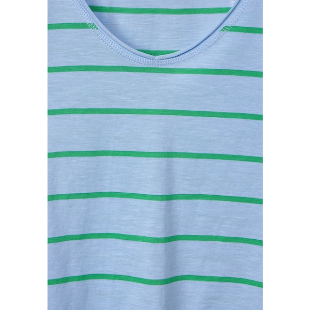 Cecil T-Shirt, mit abgerundetem V-Ausschnitt | für kaufen BAUR