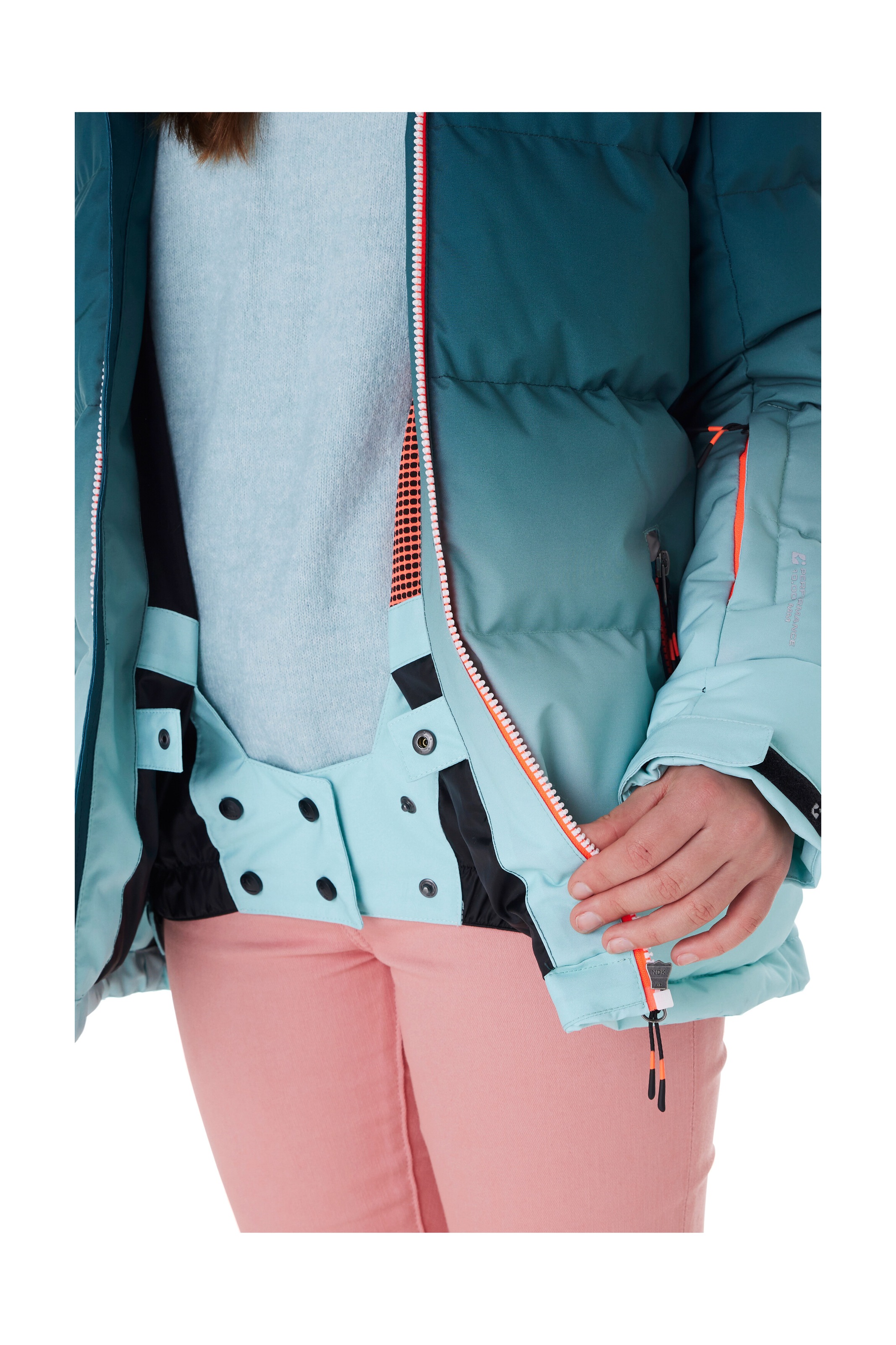 Killtec Skijacke »KSW 330 GRLS SKI QLTD JCKT«, Wasserabweisende Winterjacke, atmungsaktiv, verstellbare Kapuze