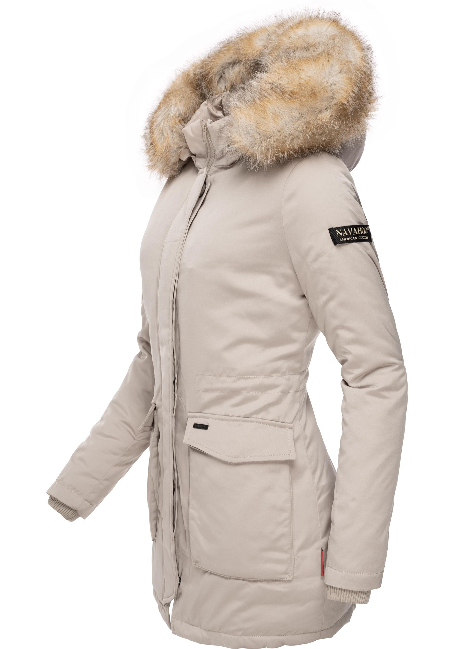 Navahoo Wintermantel »Schneeengel«, hochwertiger Parka mit edlem Fellimitat
