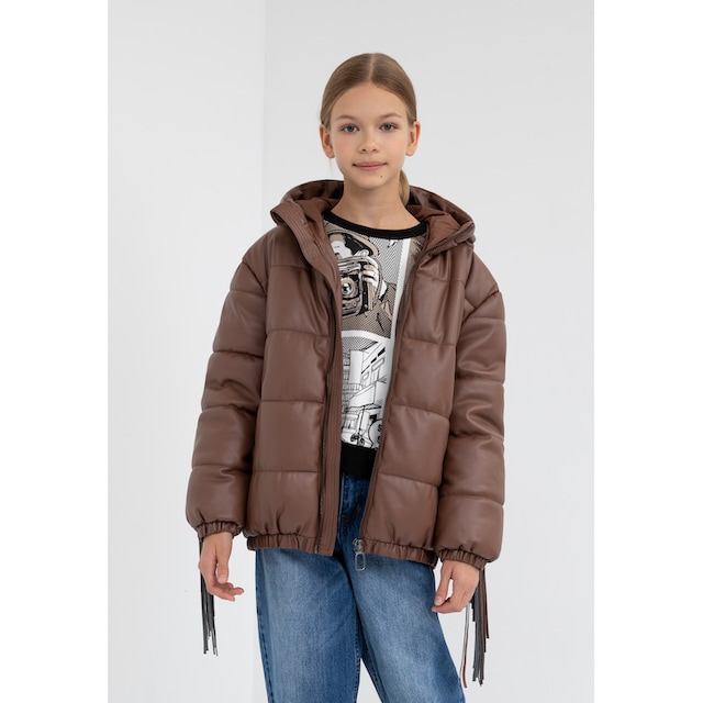 Gulliver Steppjacke, aus Kunstleder mit Kapuze online bestellen | BAUR