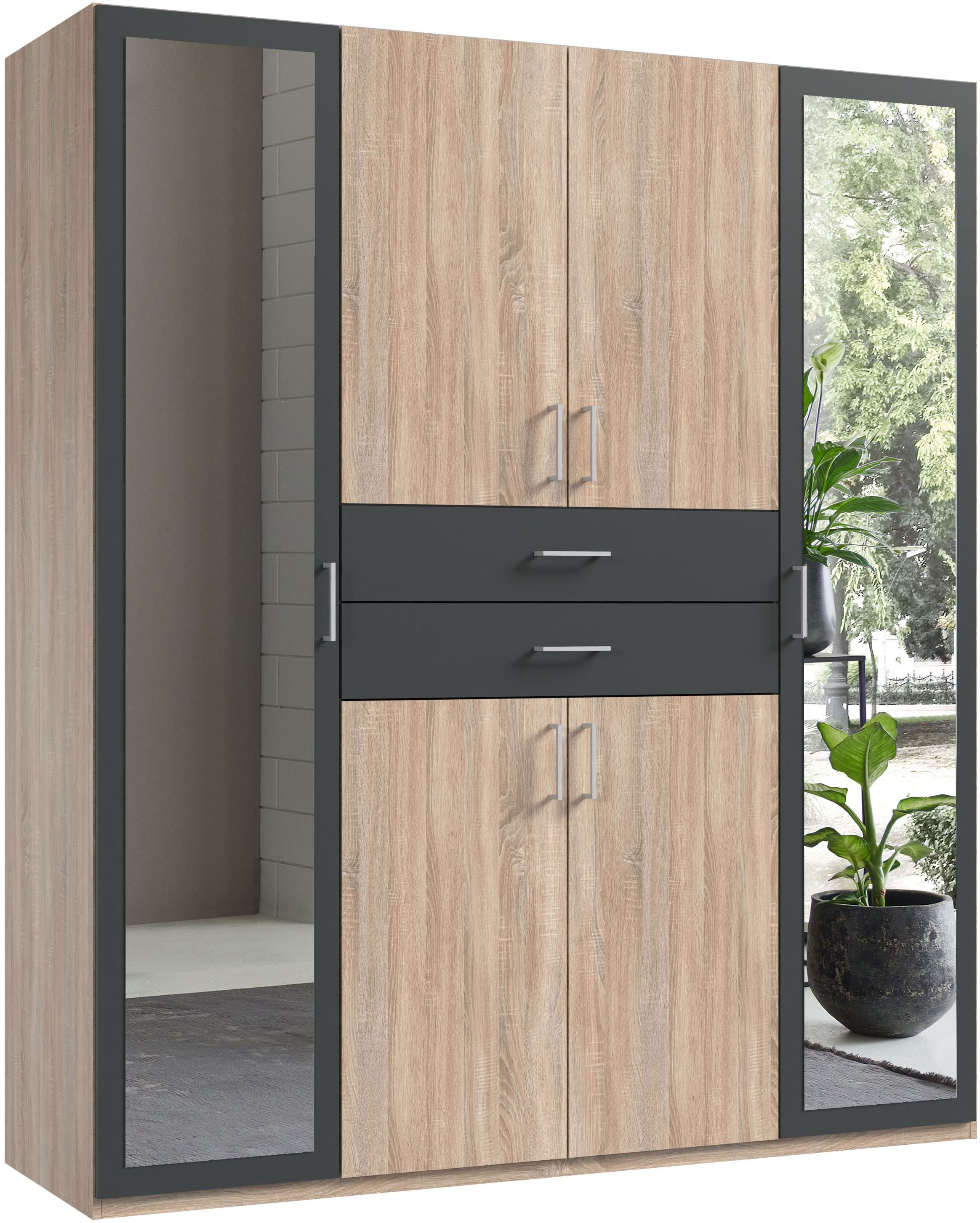 Wimex Kleiderschrank "Diver Drehtürenschrank mit Spiegel, in der Breite 180cm" Bestseller Schlafzimmerschrank