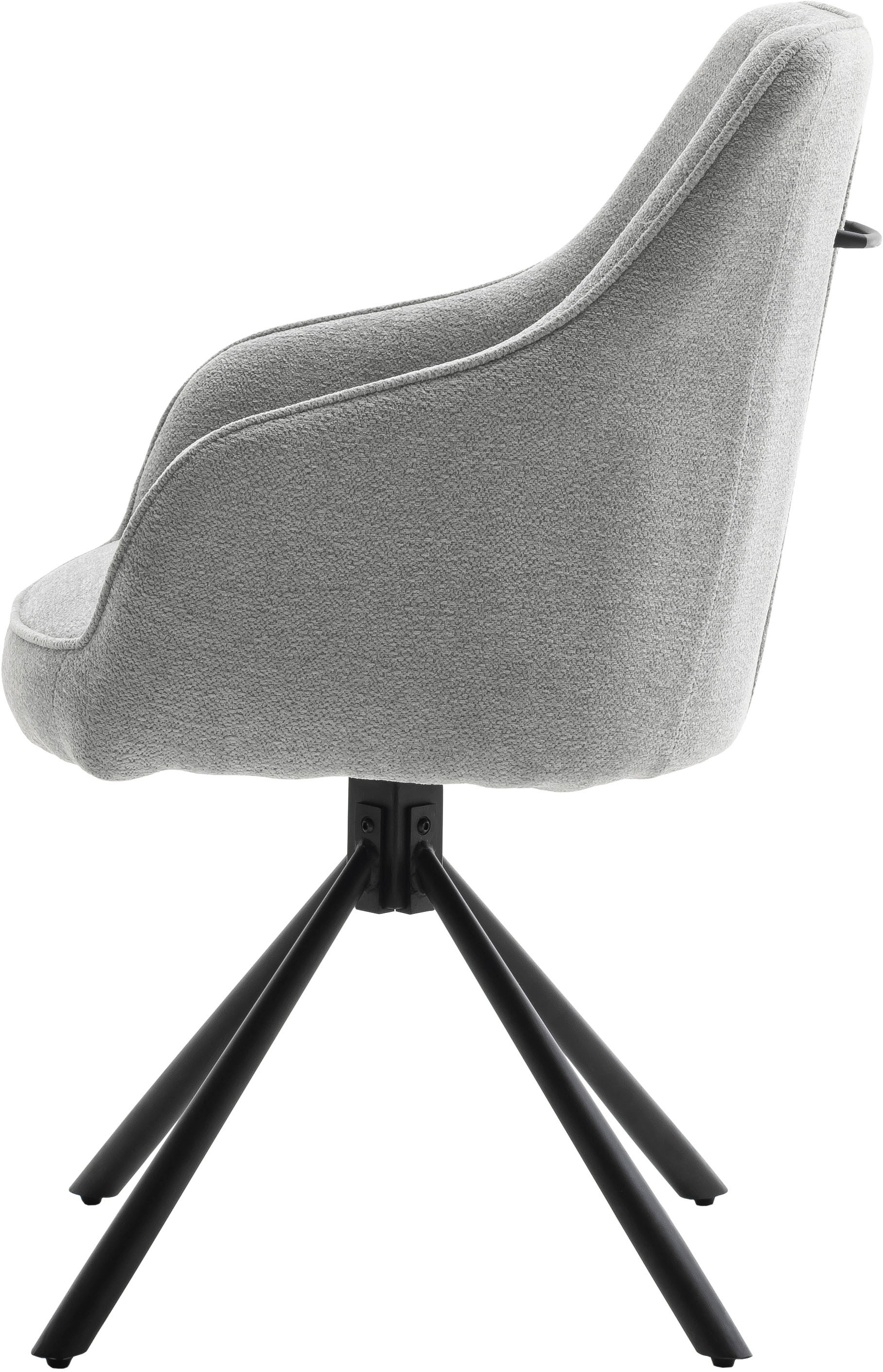 MCA furniture Esszimmerstuhl »KASAMA«, Strukturstoff, (2er-Set), 180° drehbar, Belastbarkeit120 kg, Sitzhöhe ca. 51 cm