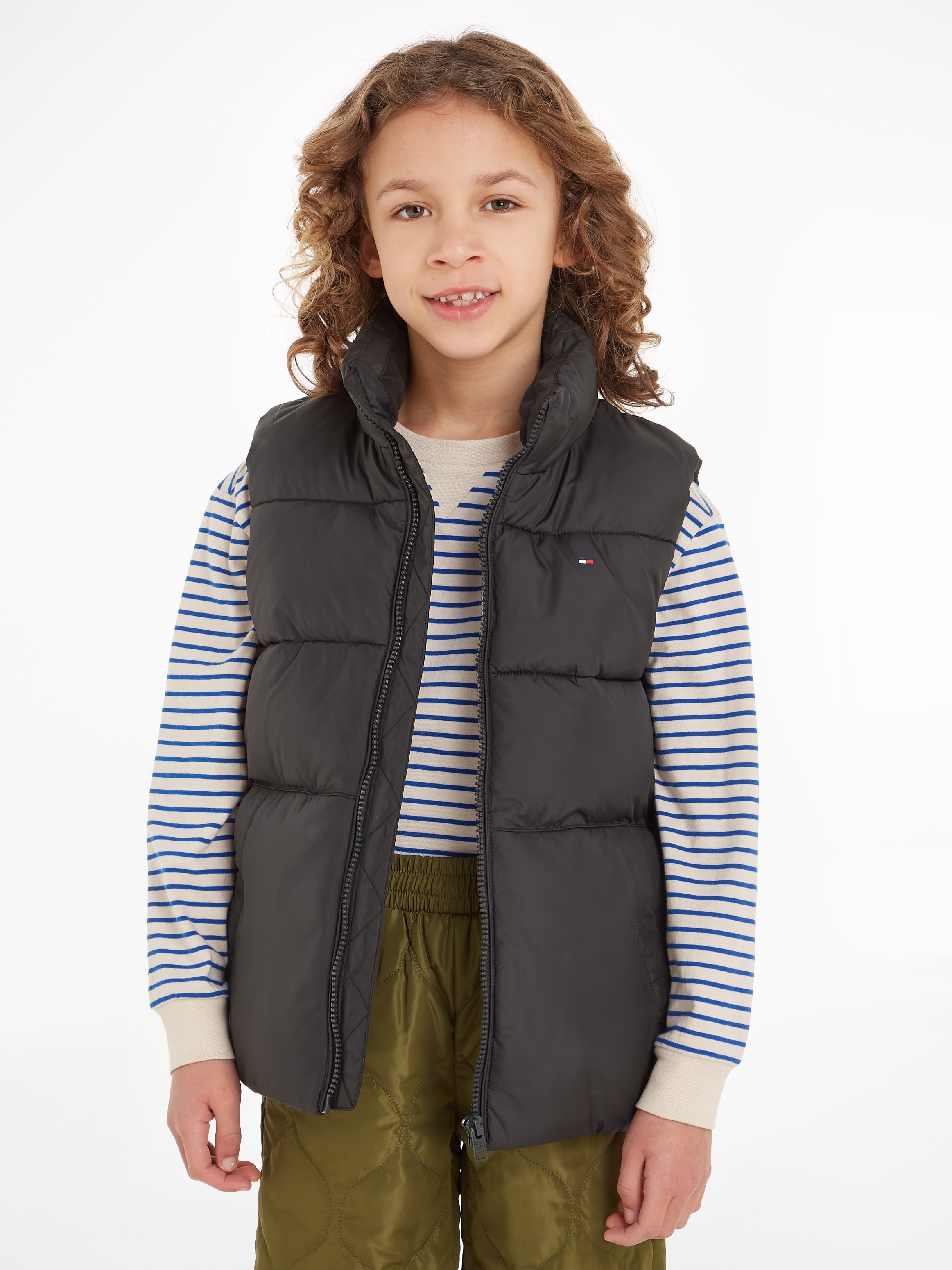 Tommy Hilfiger Steppweste »ESSENTIAL PADDED VEST«, Kinder bis 16 Jahre mit Logostickerei