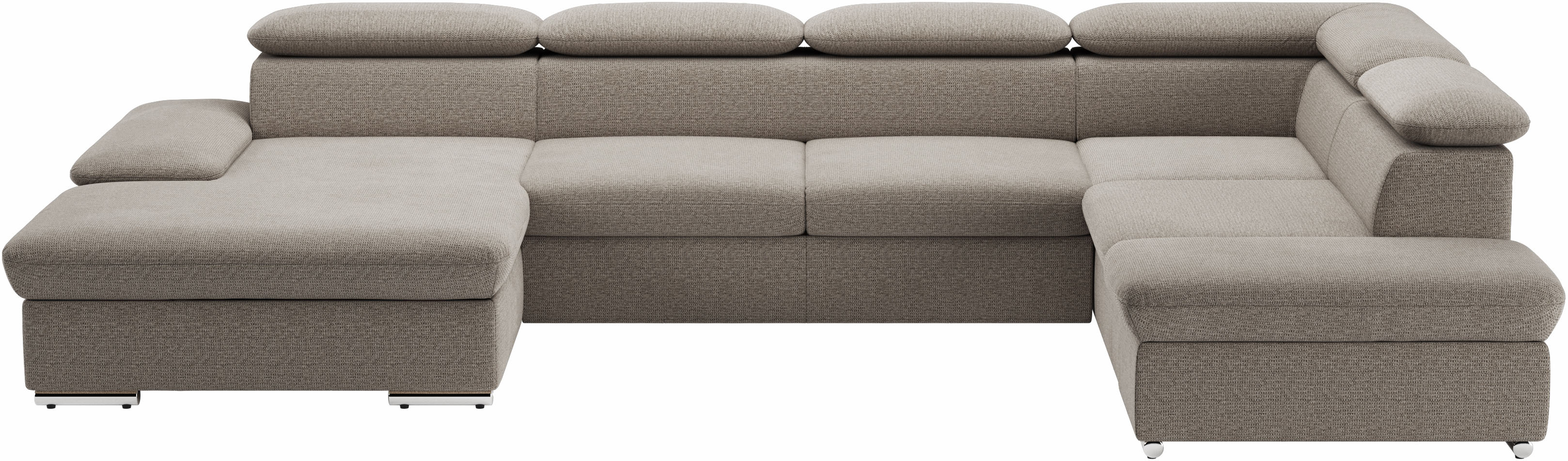sit&more Wohnlandschaft "Valantine U-Form, B: 349 cm" mit Arm- & Kopfteilverstellung, optional mit Schlaffunktion