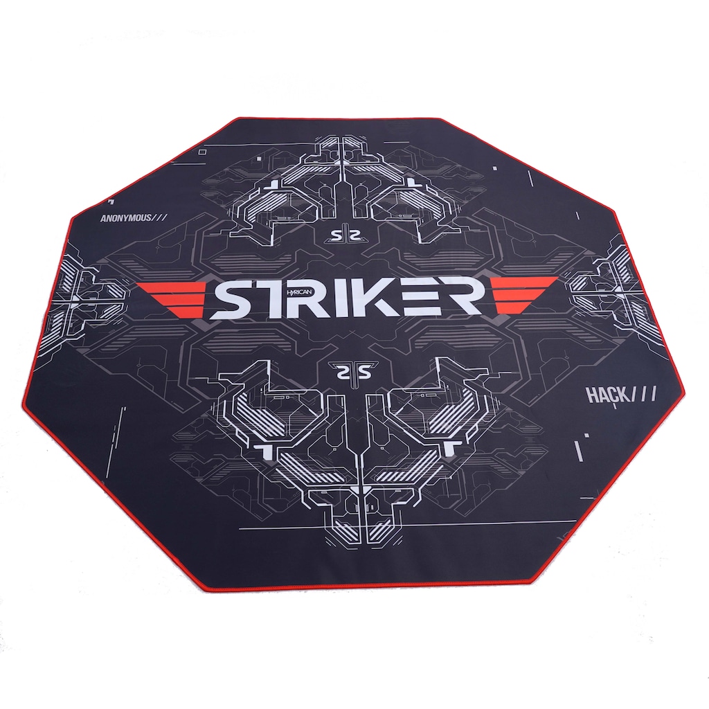 Hyrican Gaming-Stuhl »Striker "Code Red XL" ergonomischer Gamingstuhl, Schreibtischstuhl«, (Set), Kunstleder-Stoff