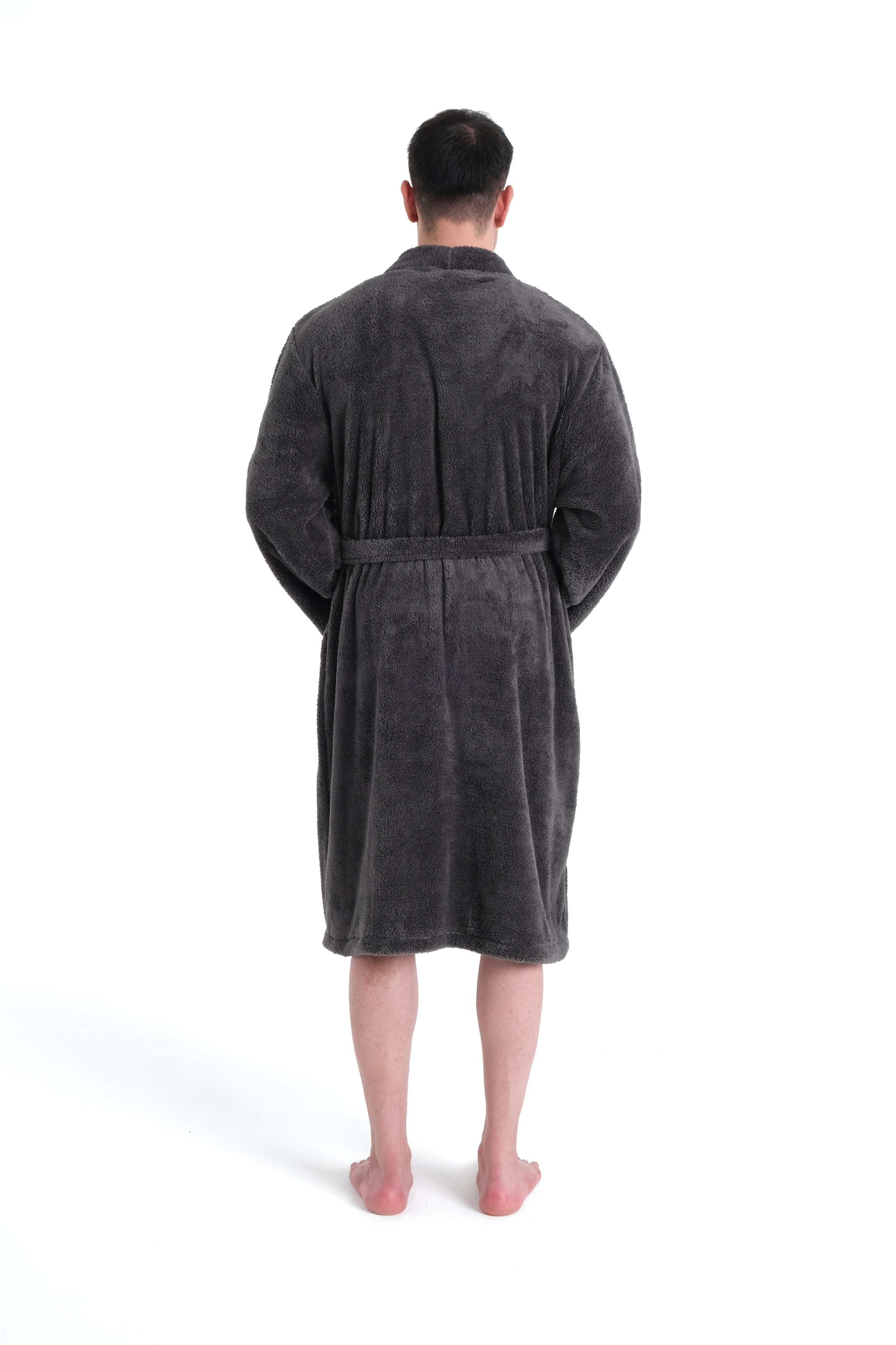 my home Unisex-Bademantel »Lillou Kimono, ideal für Sauna & Spa, Hotelbademantel, Morgenmantel«, (1 St.), kuschelig weicher Fleece, für Damen und Herren, XS-3XL
