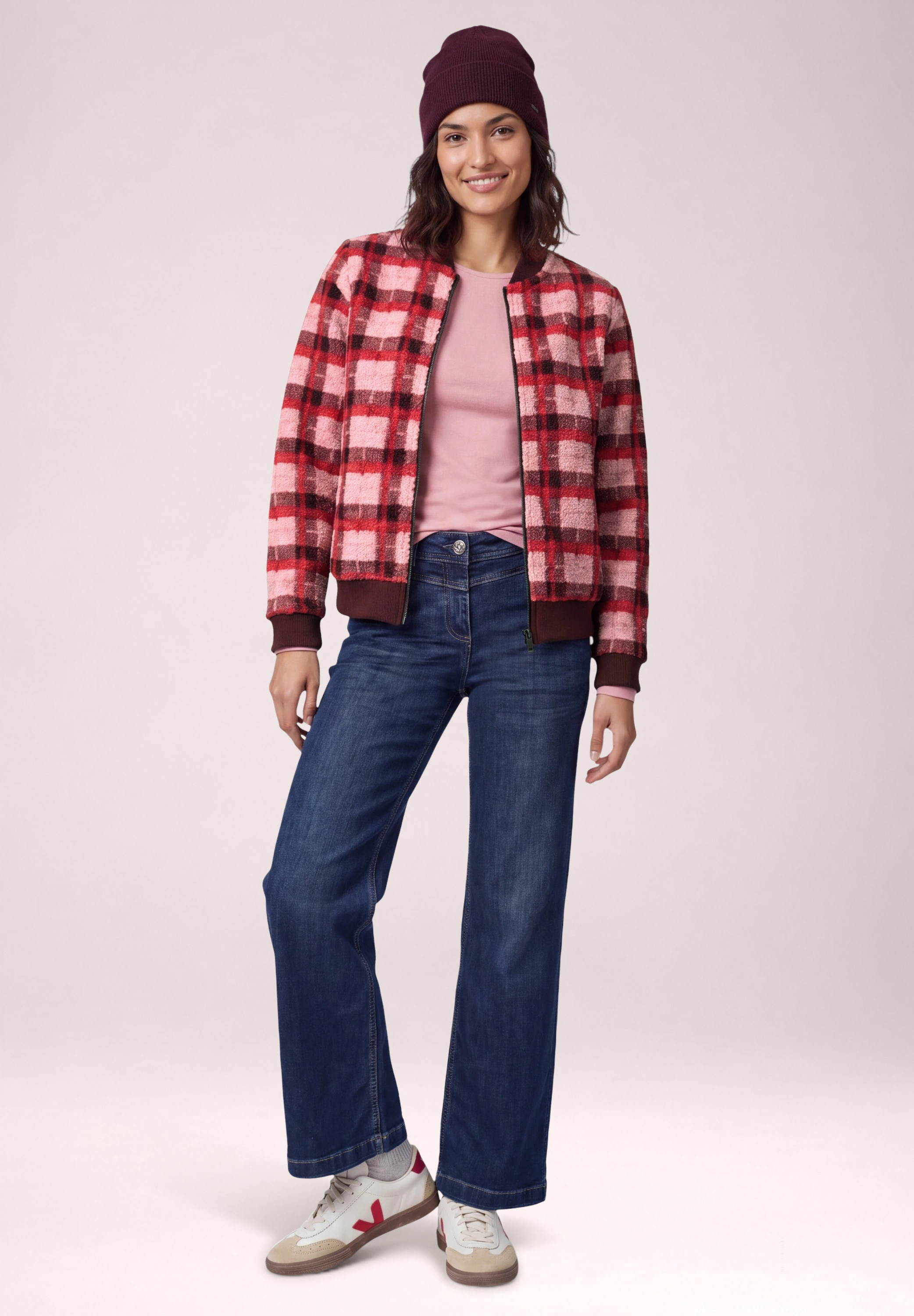 Cecil Sweatjacke Karomuster