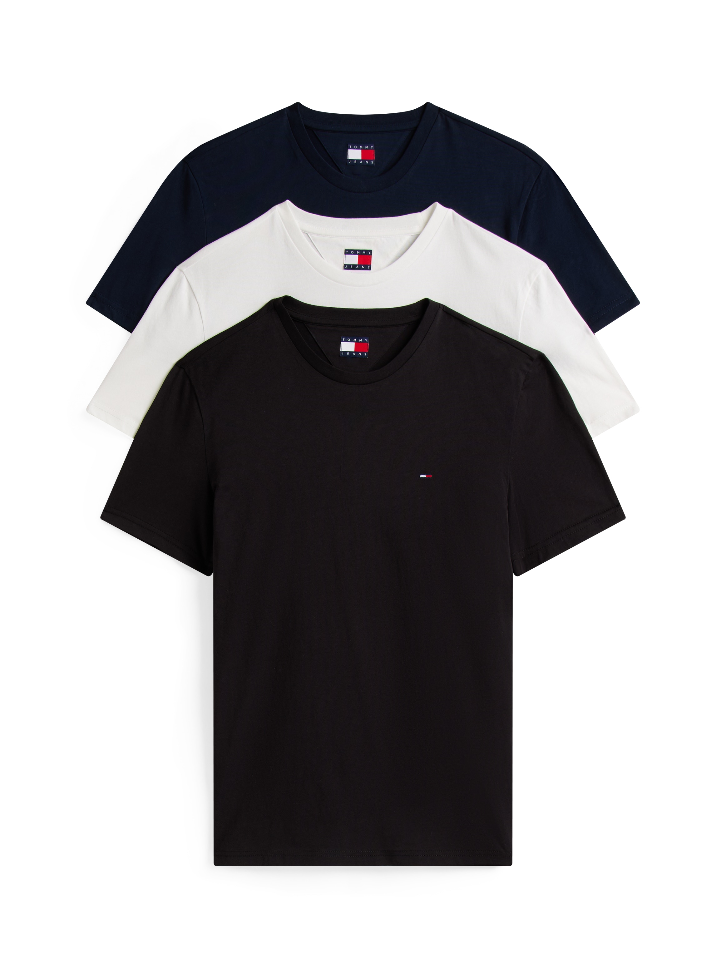 Tommy Jeans T-Shirt "TJM XSLIM 3 PACK TEE", Mit Rundhalsausschnitt günstig online kaufen