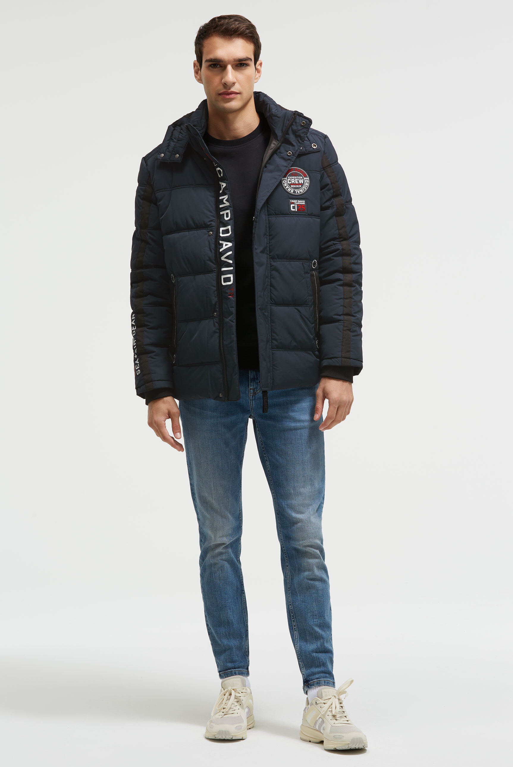CAMP DAVID Winterjacke, mit Kapuze, mit Innentaschen