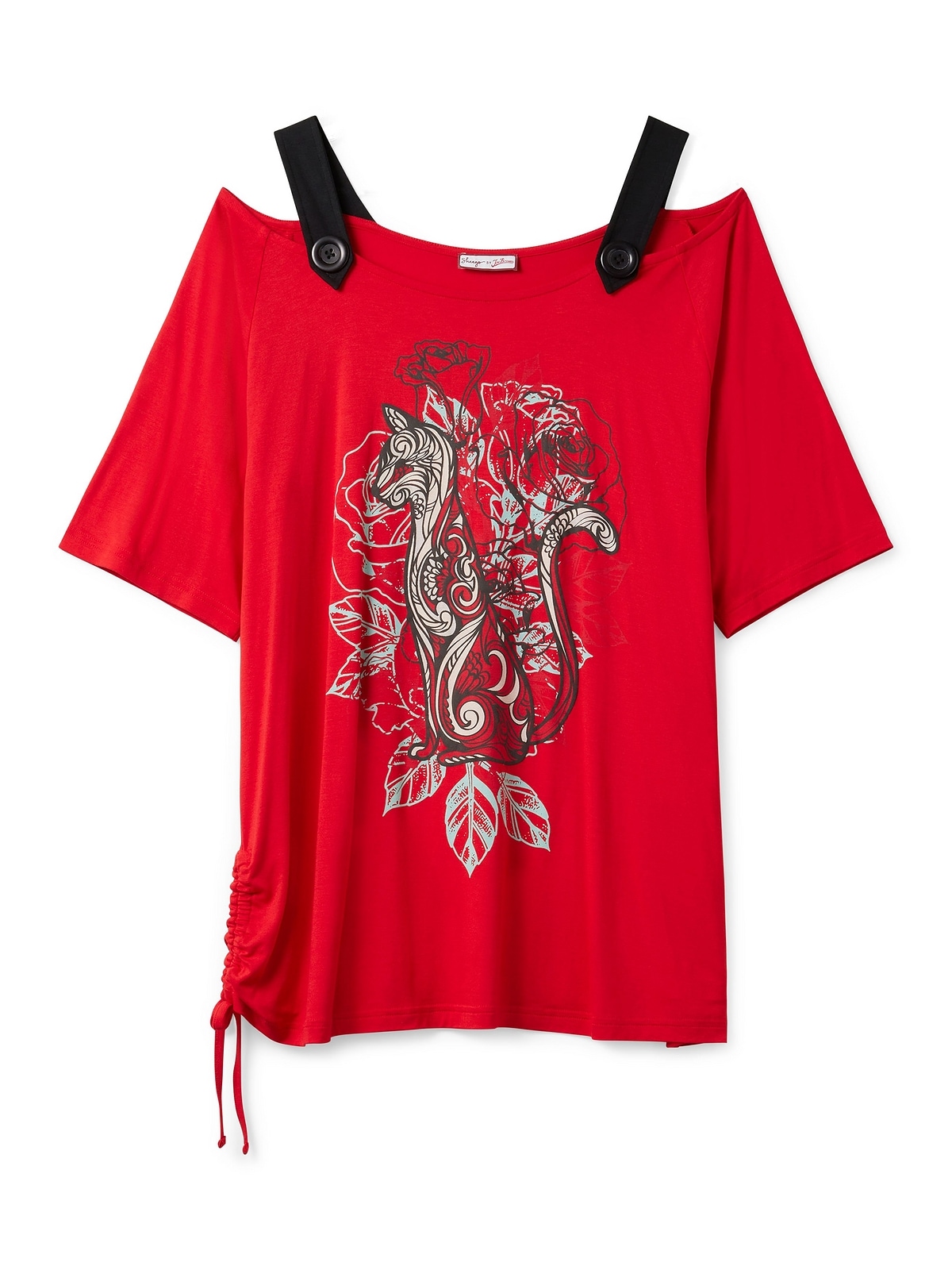 sheego by Joe Browns T-Shirt »Große Größen«, mit Trägern und Frontdruck für  bestellen | BAUR | V-Shirts