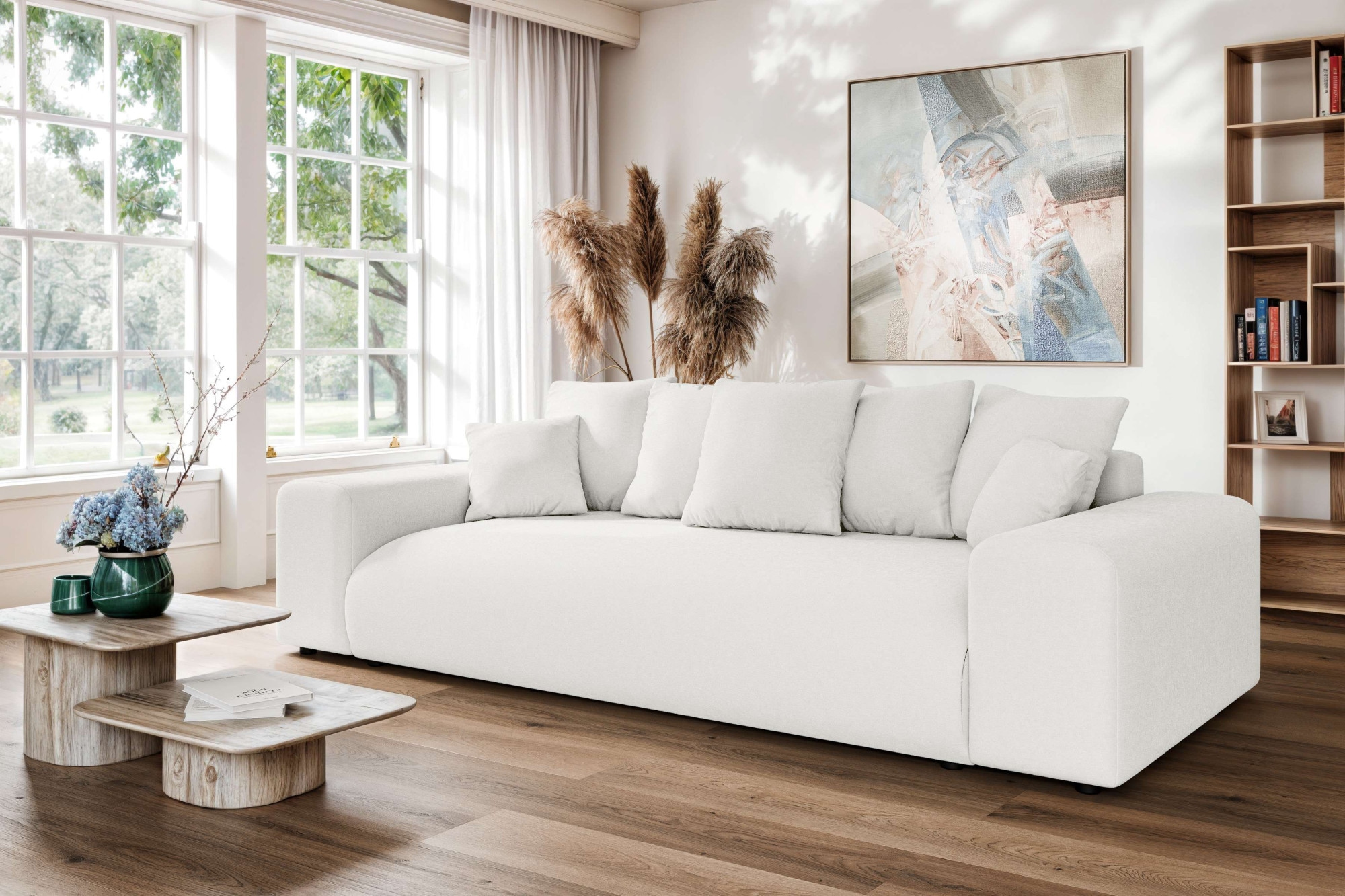 Home affaire Big-Sofa "LAKESIDE 3-Sitzer Schlafsofa mit Bettkasten, Breite günstig online kaufen