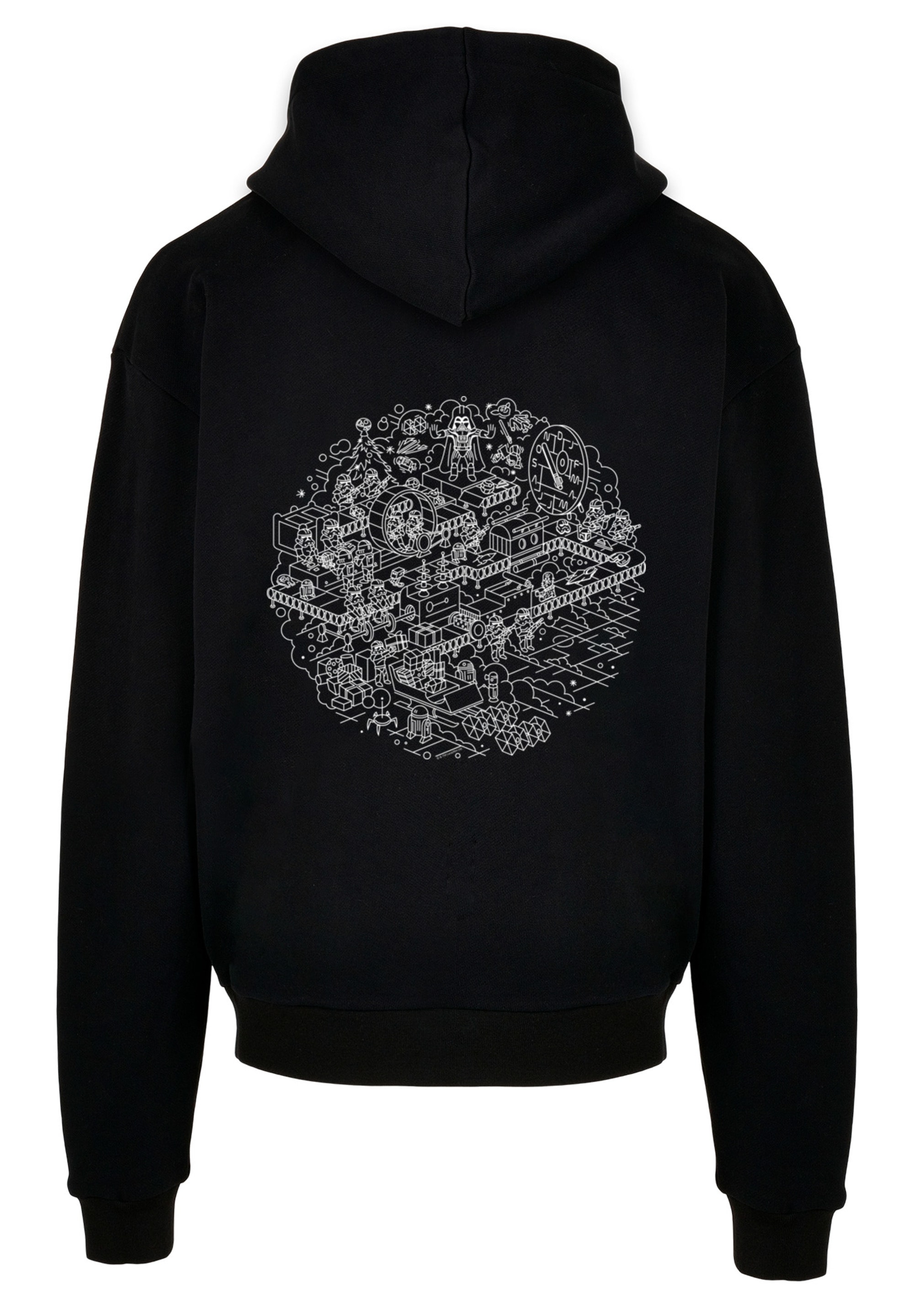 F4NT4STIC Kapuzenpullover »Star Wars Christmas Death Star Weihnachten«, Print