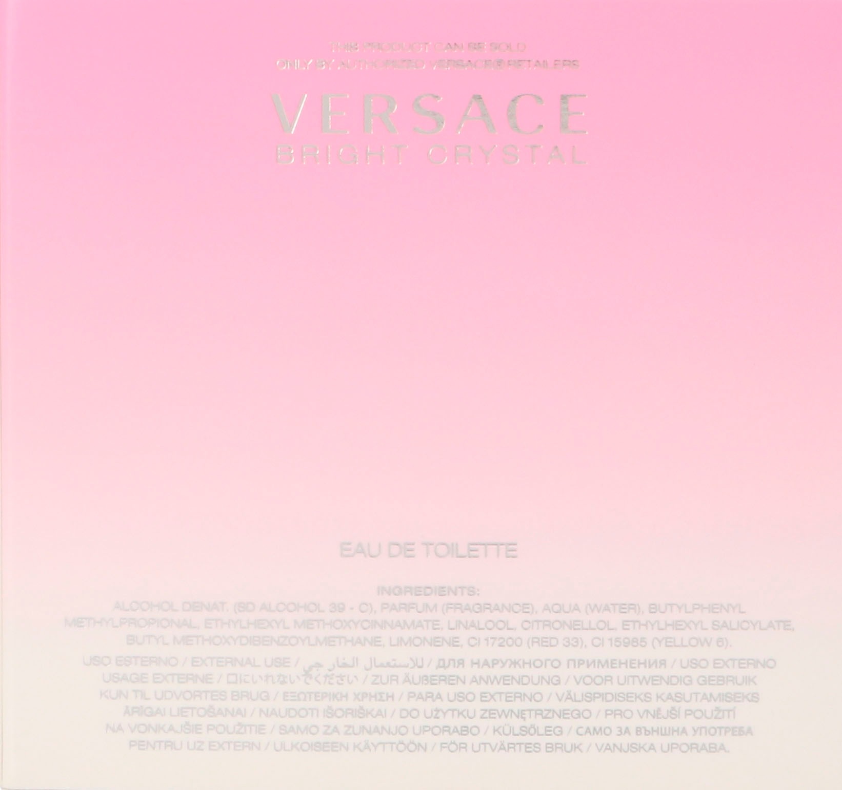 Versace Eau de Toilette »Bright Crystal«, Blumig-fruchtiger Duft mit Granatapfel, Lotus Magnolie und Amber.