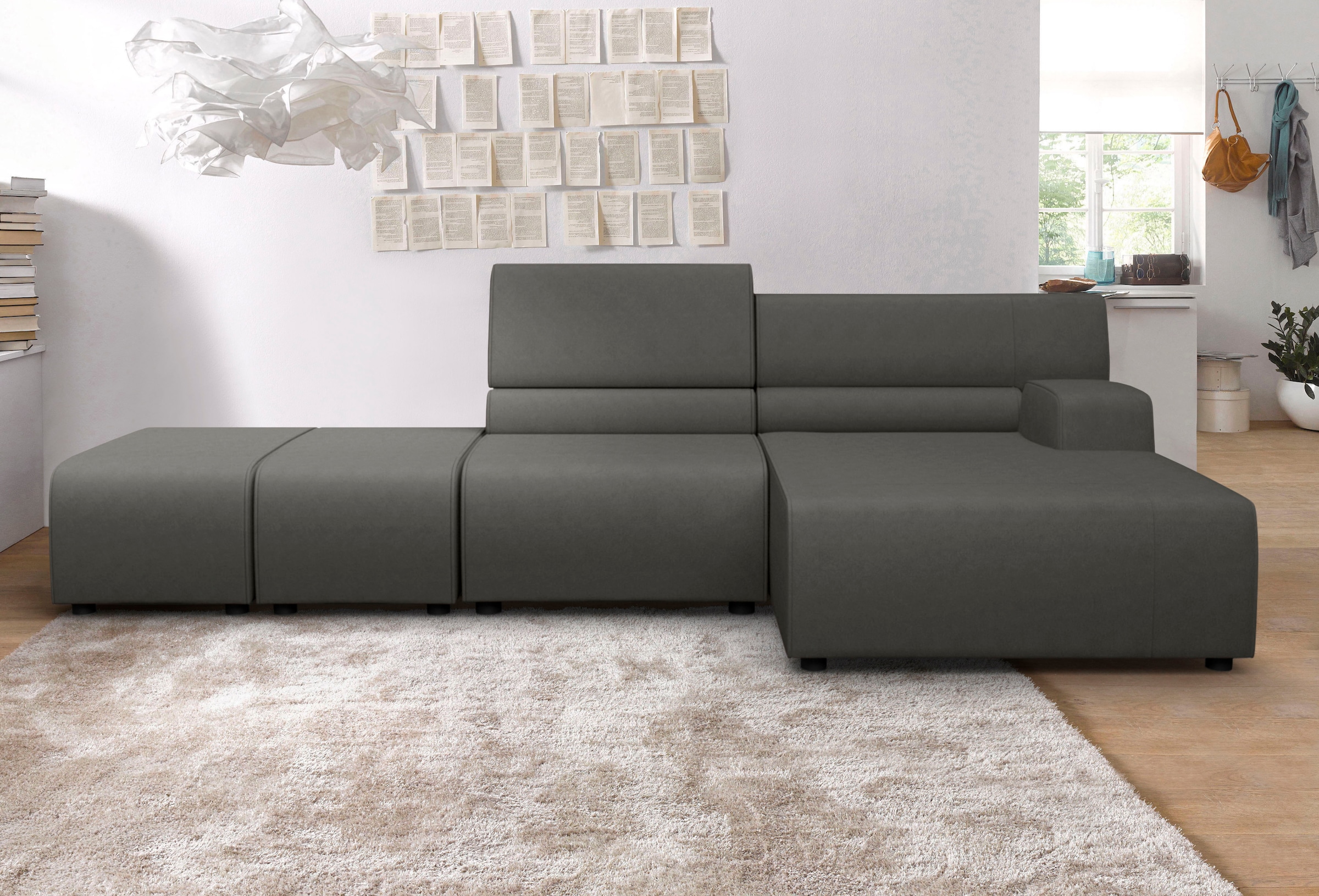 Egoitaliano Ecksofa "Babouche, Designsofa mit außergewöhnlichem Sitzkomfort zum Wohlfühlen"