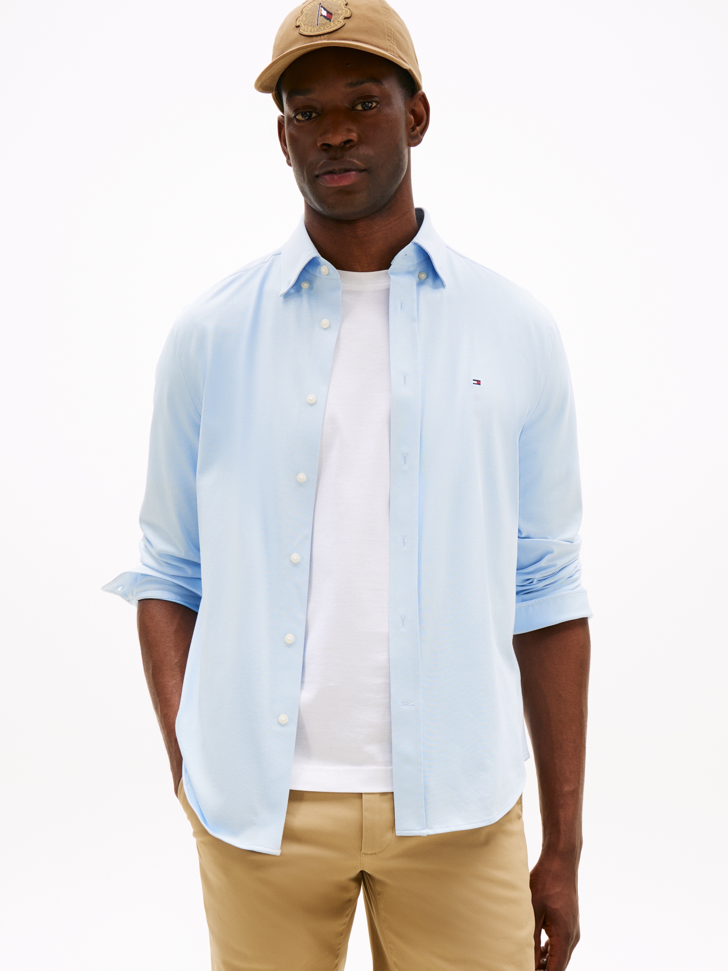 Tommy Hilfiger Langarmhemd "PERFORMANCE KNIT SOLID LS SHIRT" günstig online kaufen