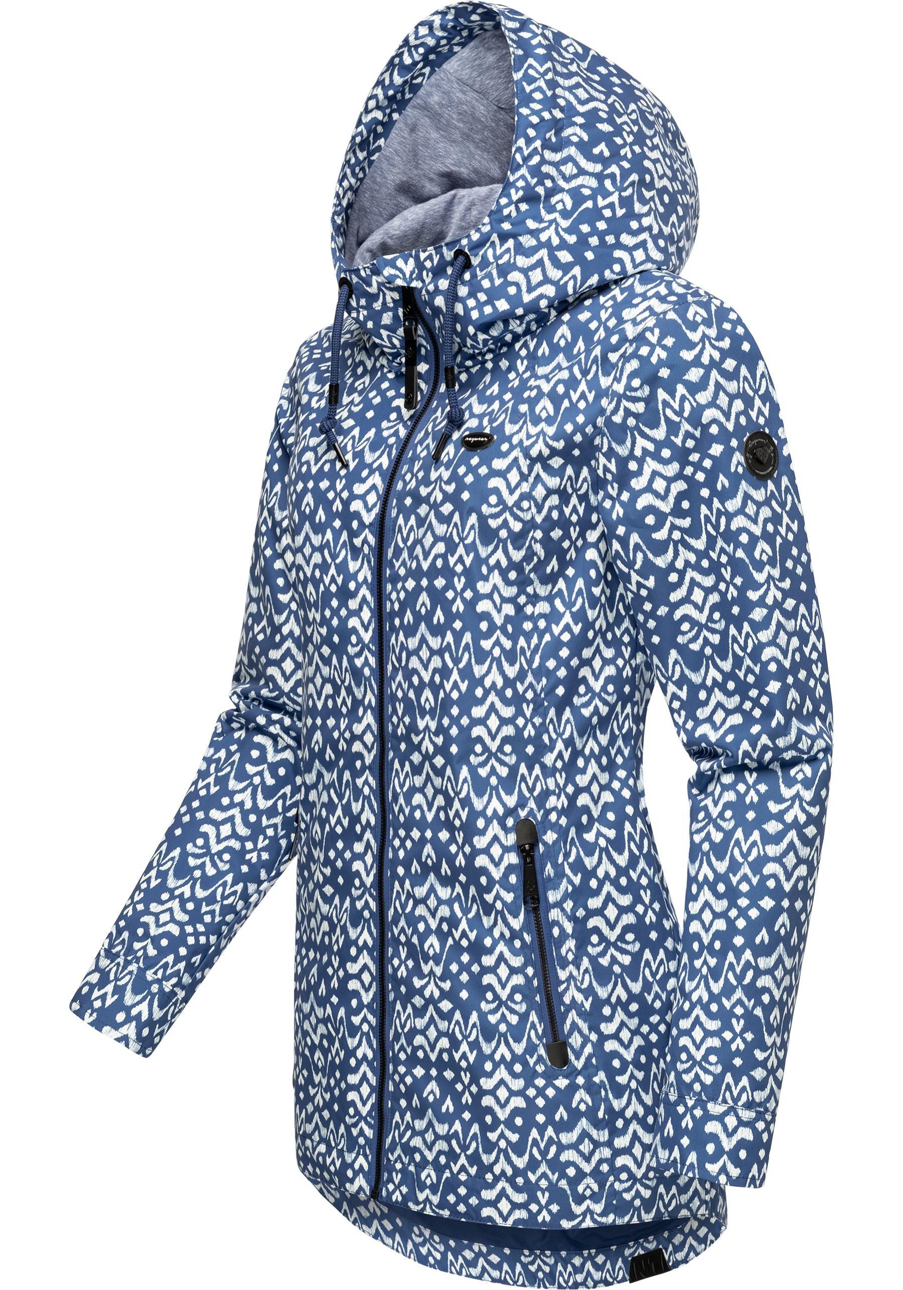 Ragwear Outdoorjacke "Zuzka Ikat", mit Kapuze, Wasserdichte Übergangsjacke günstig online kaufen