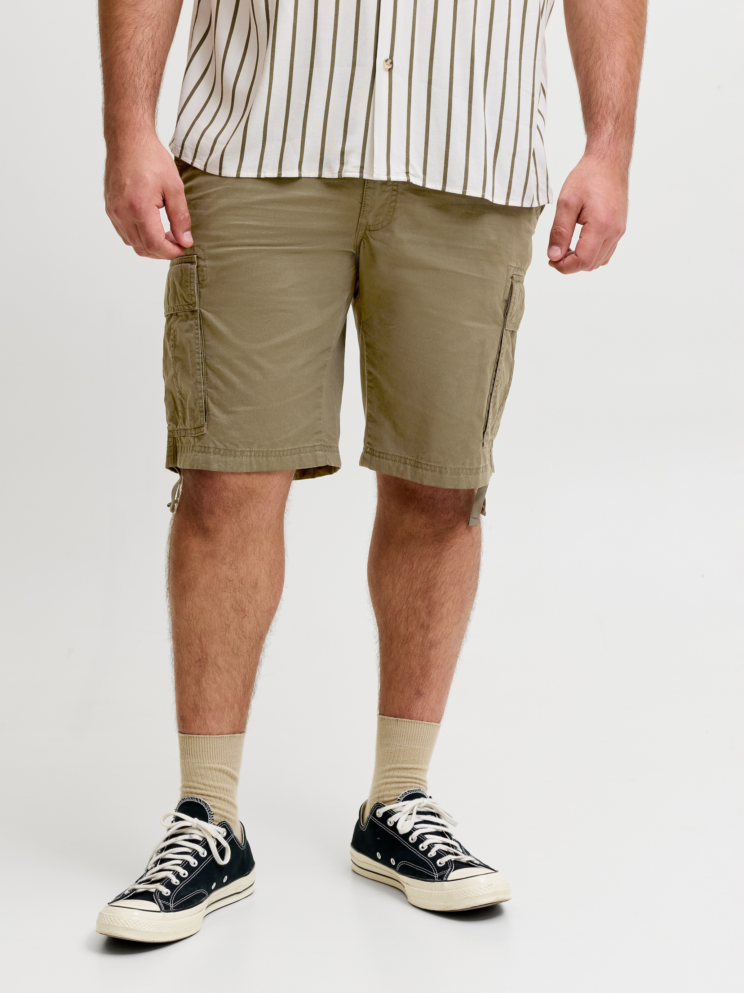 Jack & Jones PlusSize Cargoshorts »JPSTCOLE FRANK CARGO SHORT MID SN PLS«  mit Taschenbändern