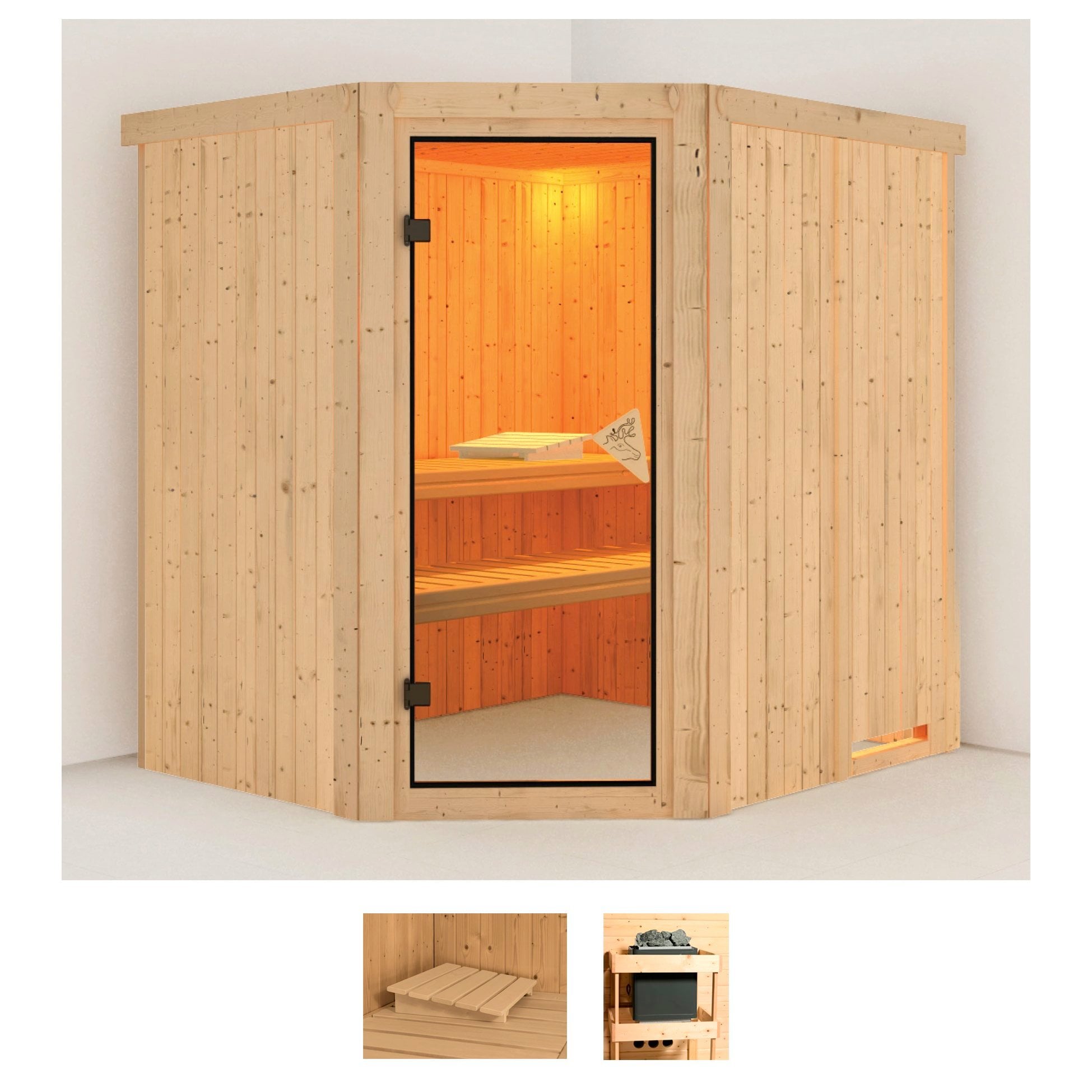 Karibu Sauna "Siirin" Set, ohne Ofen