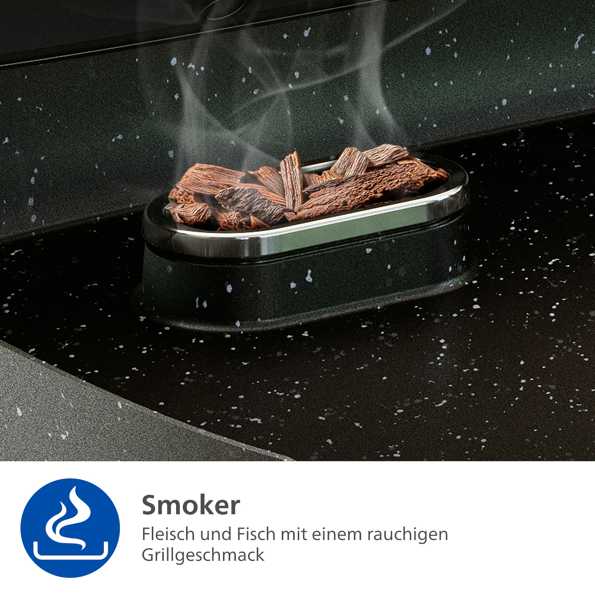 Philips Tischgrill »HD6212/90 5000 Series, Smoker und Aromainfusor«, 2400 W, mit einstellbarer Temperatur u. Grillfläche von 1250 cm²
