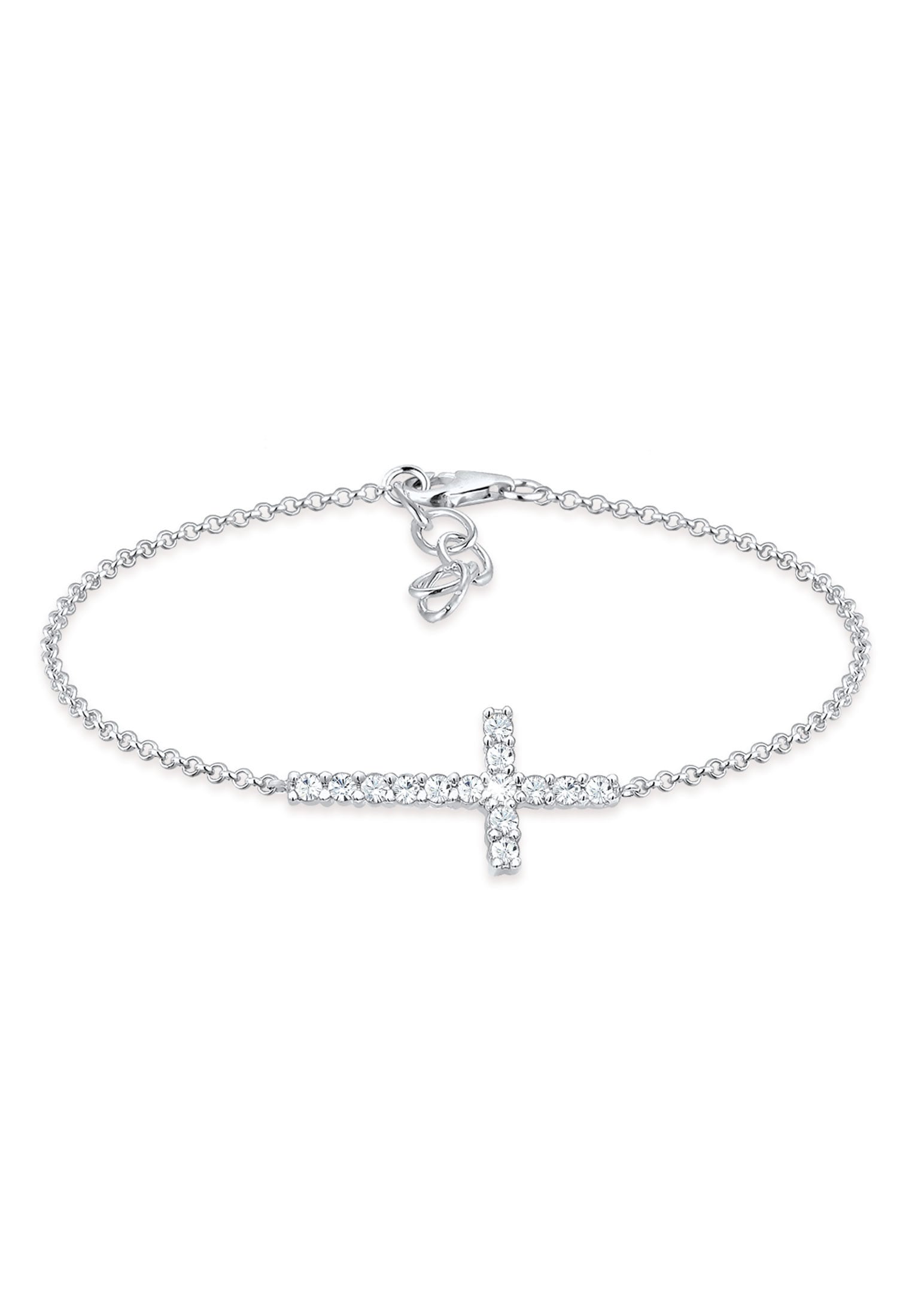 Elli Armband »Kreuz Glaube Kristalle Elegant BAUR 925 bestellen Funkelnd | Silber«