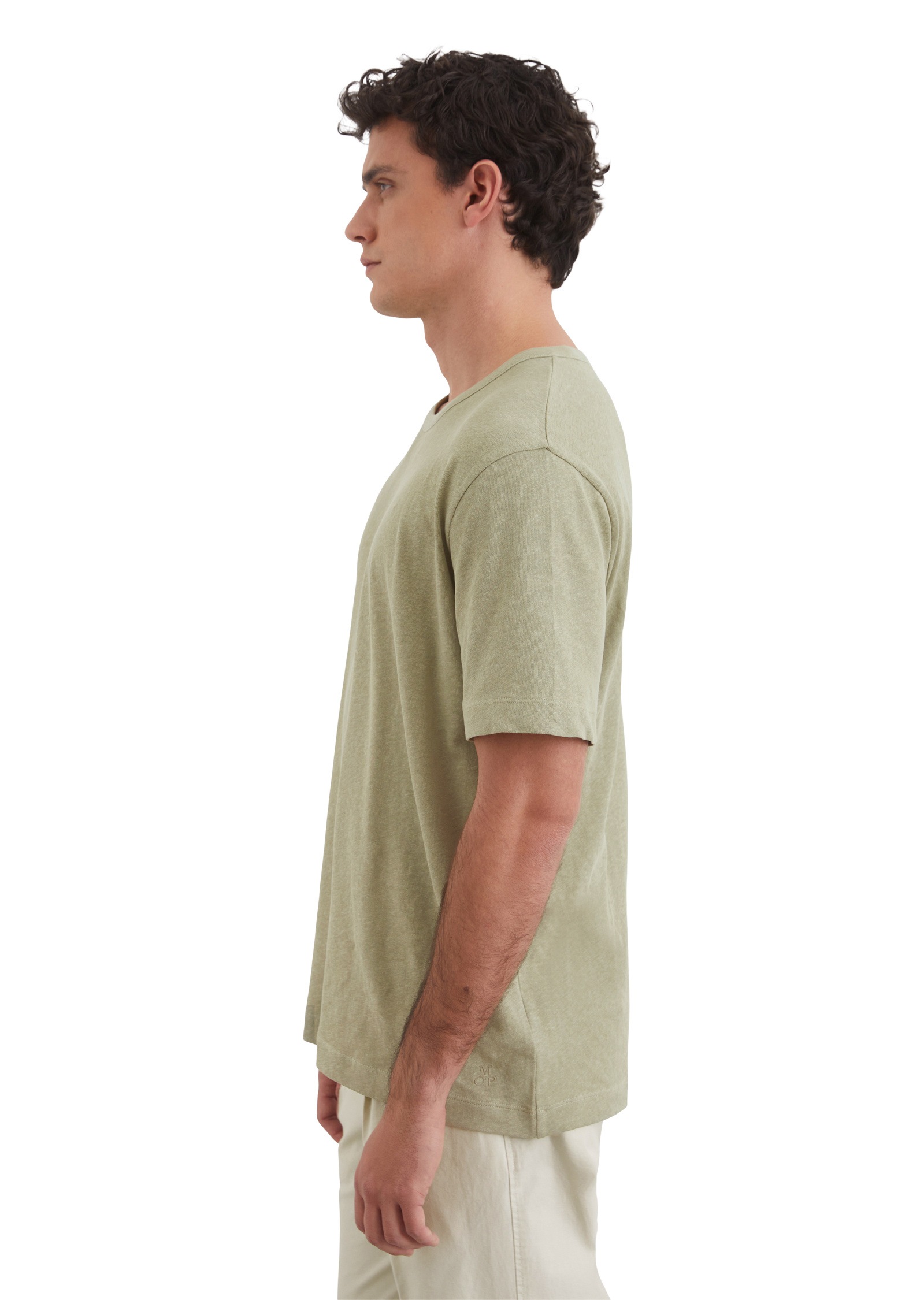 Marc O'Polo T-Shirt »aus Bio-Baumwolle und Leinen«