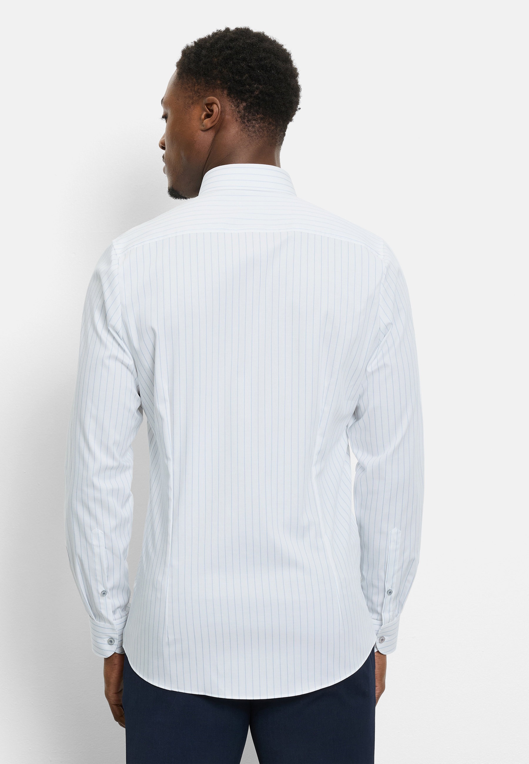 OLYMP Level Five Body Fit Royal Kent Long Sleeve Shirt White 40 5