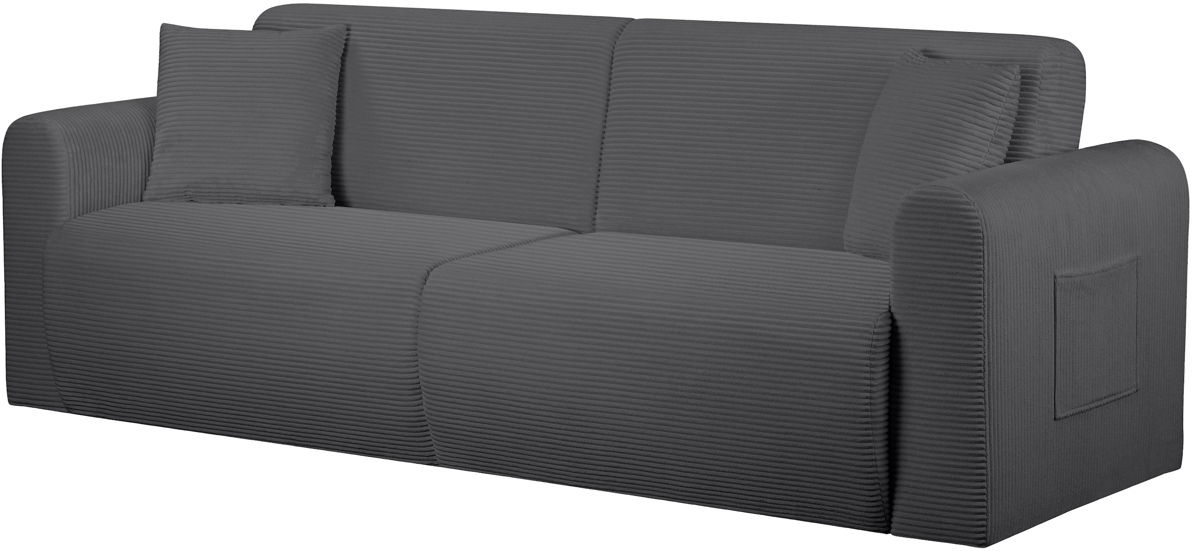 OTTO home 3-Sitzer »JONAA Schlafsofa 225 cm« Liegefläche 105/187 cm, softer Cord-Bezug