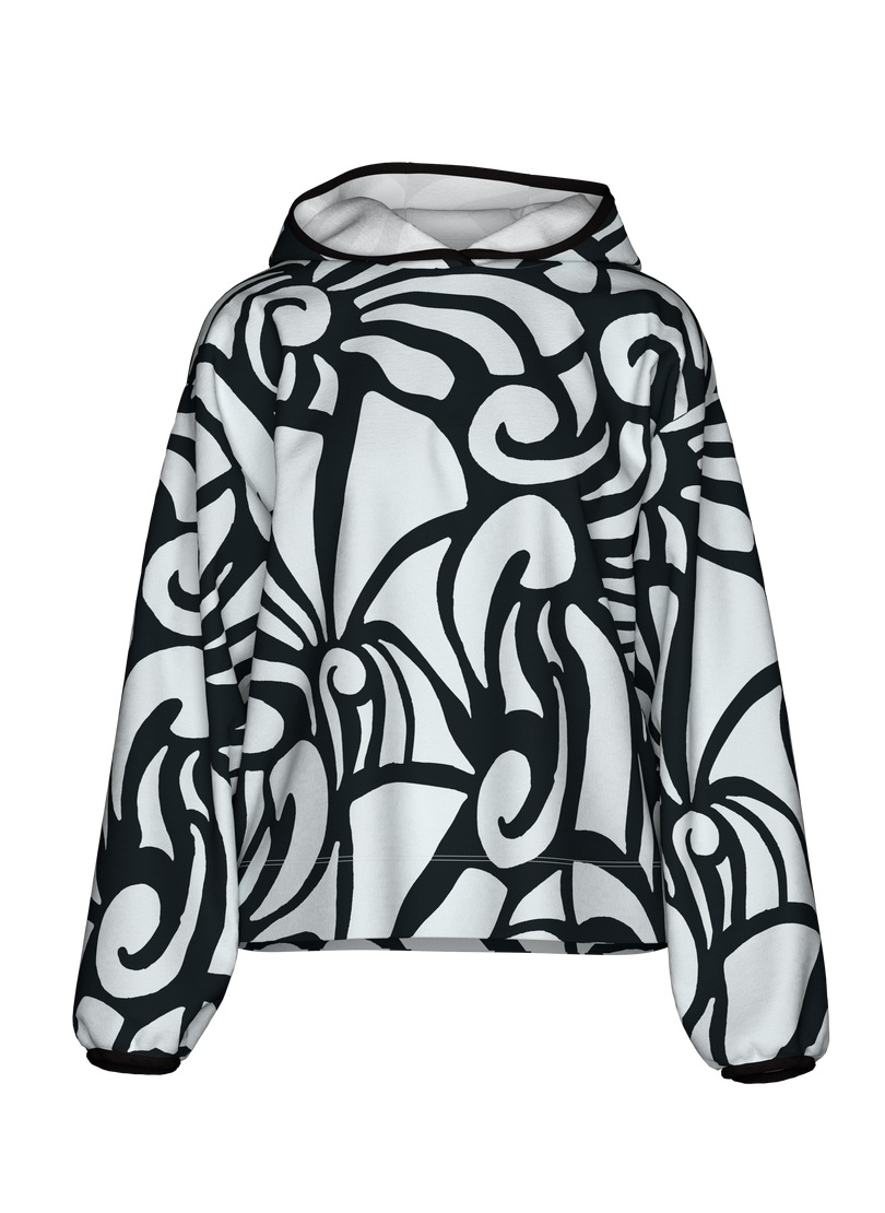 Trigema Kapuzensweatshirt "TRIGEMA Hoodie mit abstraktem Allover-Print" günstig online kaufen