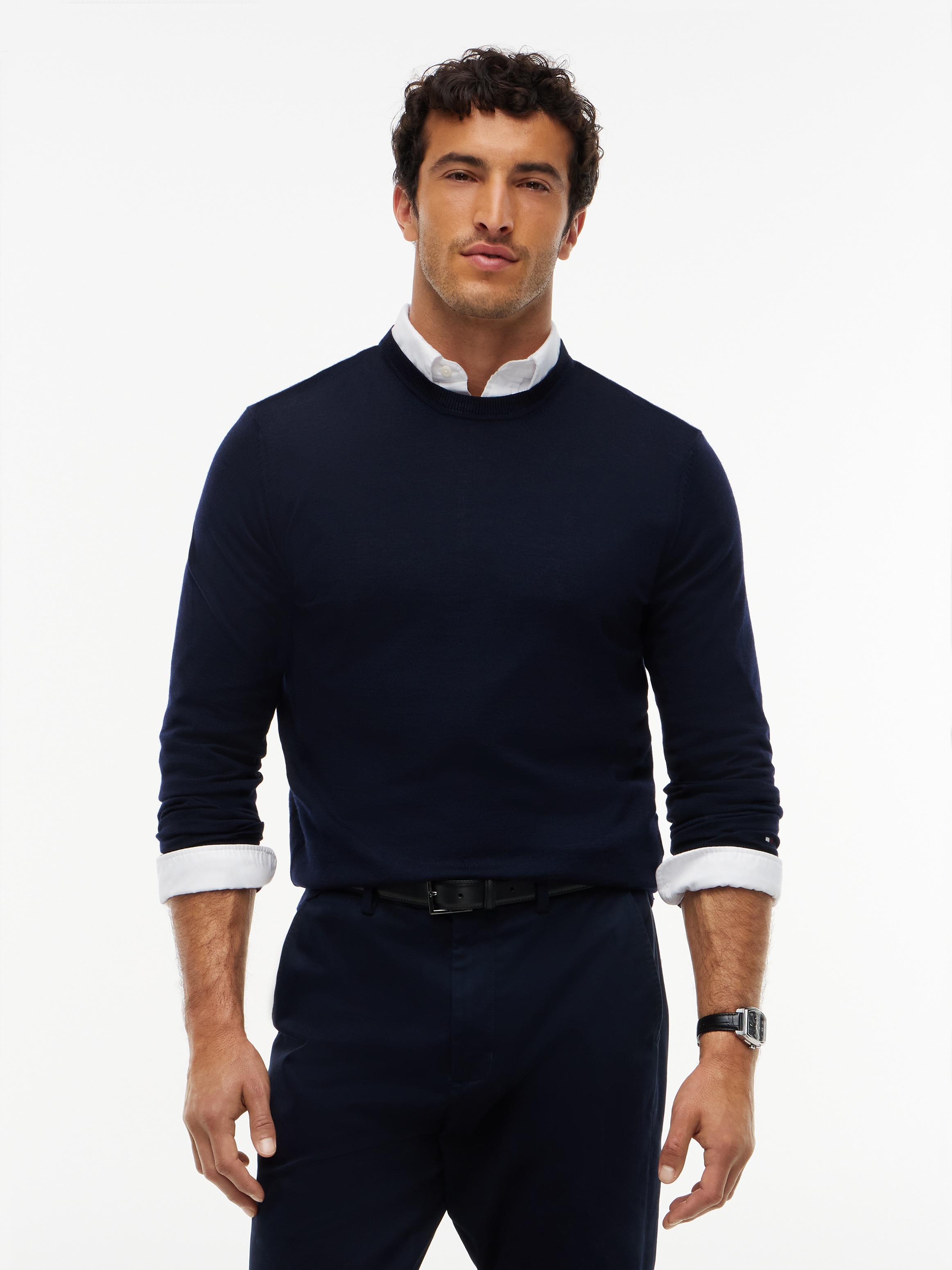 Tommy Hilfiger Wollpullover "NY MERINO CREWNECK SWEATER"