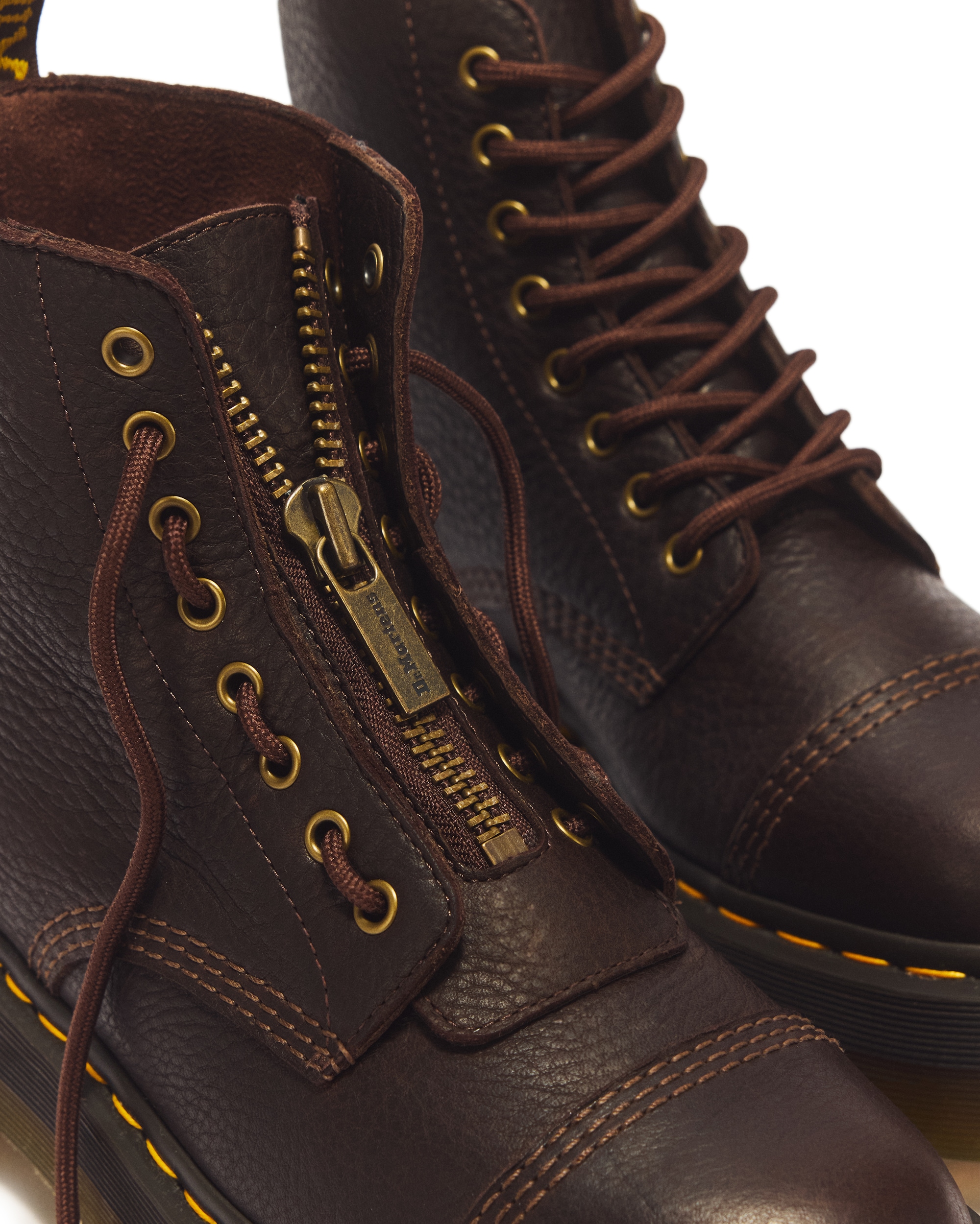DR. MARTENS Schnürboots »Sinclair«  Blockabsatz, Schnürstiefelette mit logobedruckter Anziehlasche