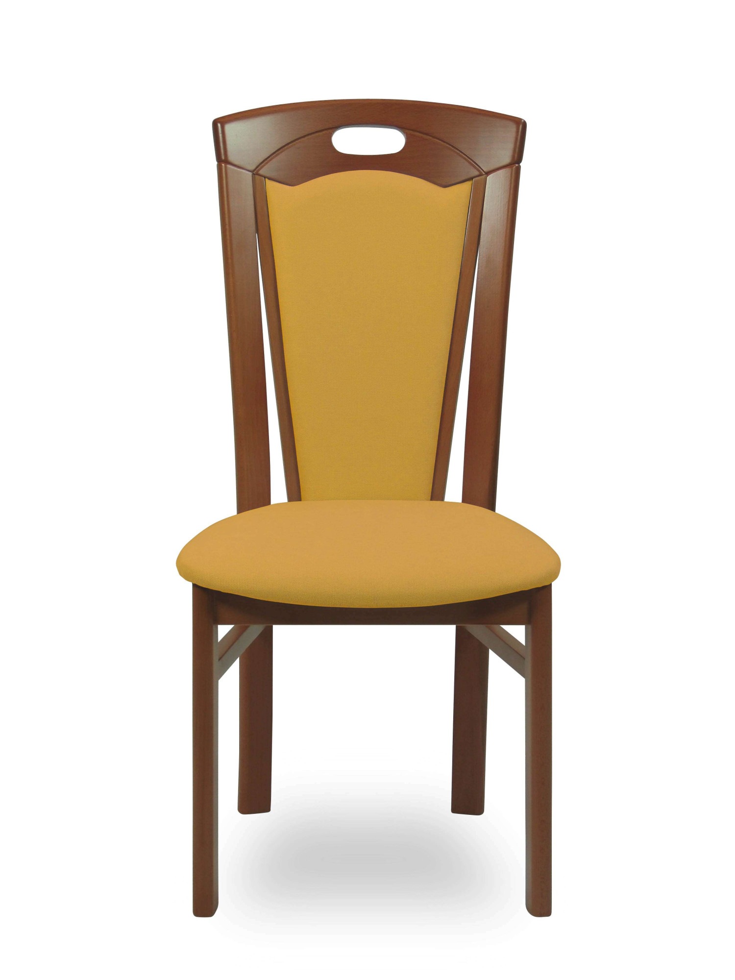 Esszimmerstuhl HOME AFFAIRE "FERDI Made in Italy, Massivholz", gelb (nuss, gelb, nussbaum, gelb), B:48cm H:100cm T:57cm, Massivholz, Stühle, Esszimmerstuhl, Bezug Feinstruktur (wasser- und fleckabweisend) oder Struktur 3