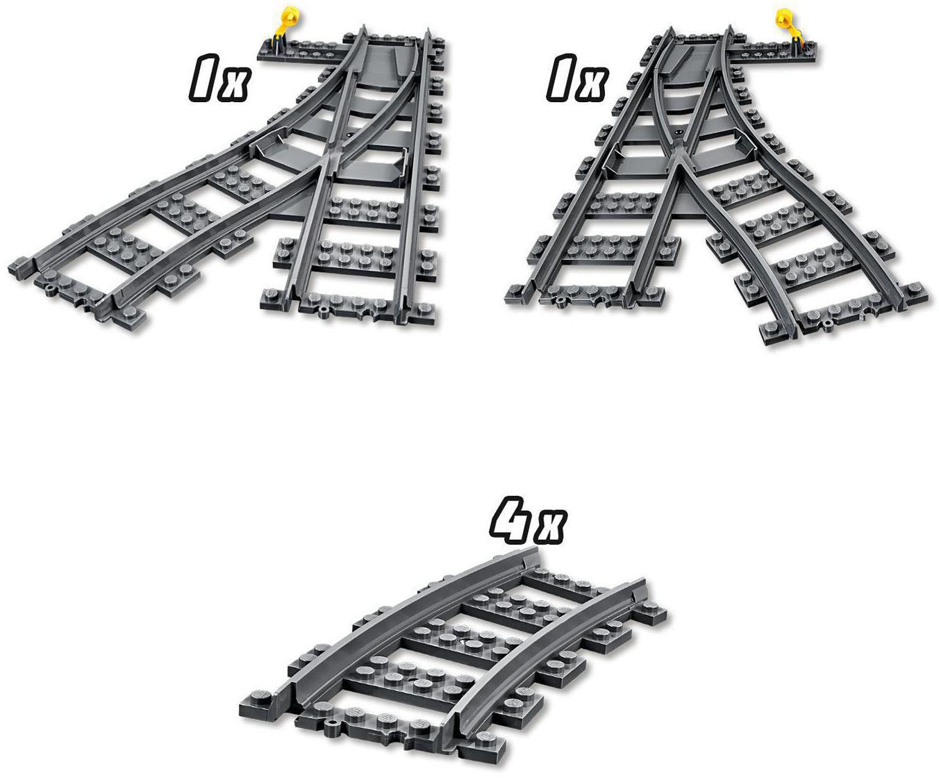 LEGO® Konstruktionsspielsteine »Switch Tracks (60238), LEGO® City«, (6 St.), Made in Europe