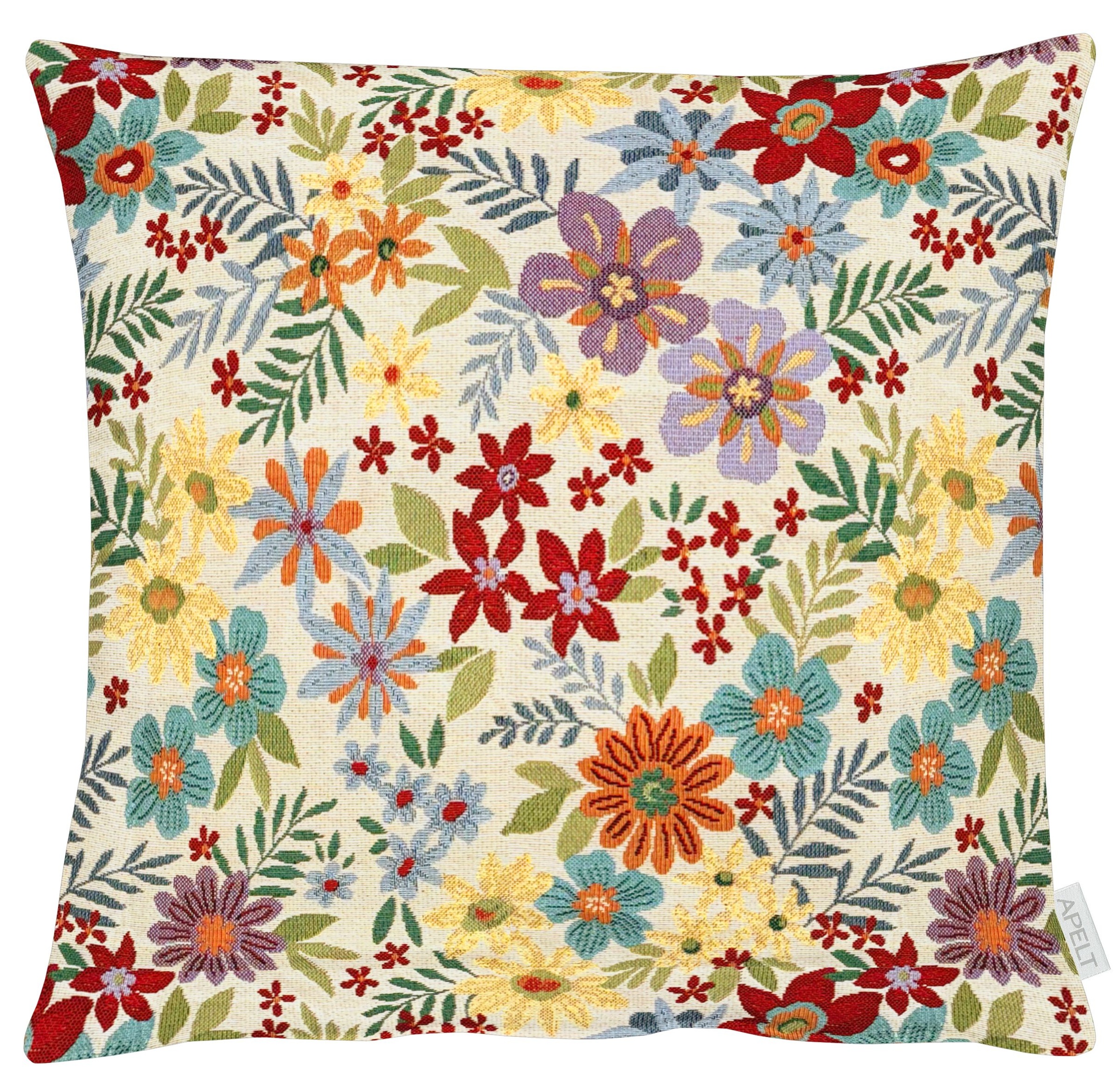 Dekokissen APELT, B:49cm H:0,5cm L:49cmmulticolour, geblümt, Baumwolle, Polyester, Dekokissen_Sitzkissen_Kissenhüllen, "7000", Streublumen all-over
